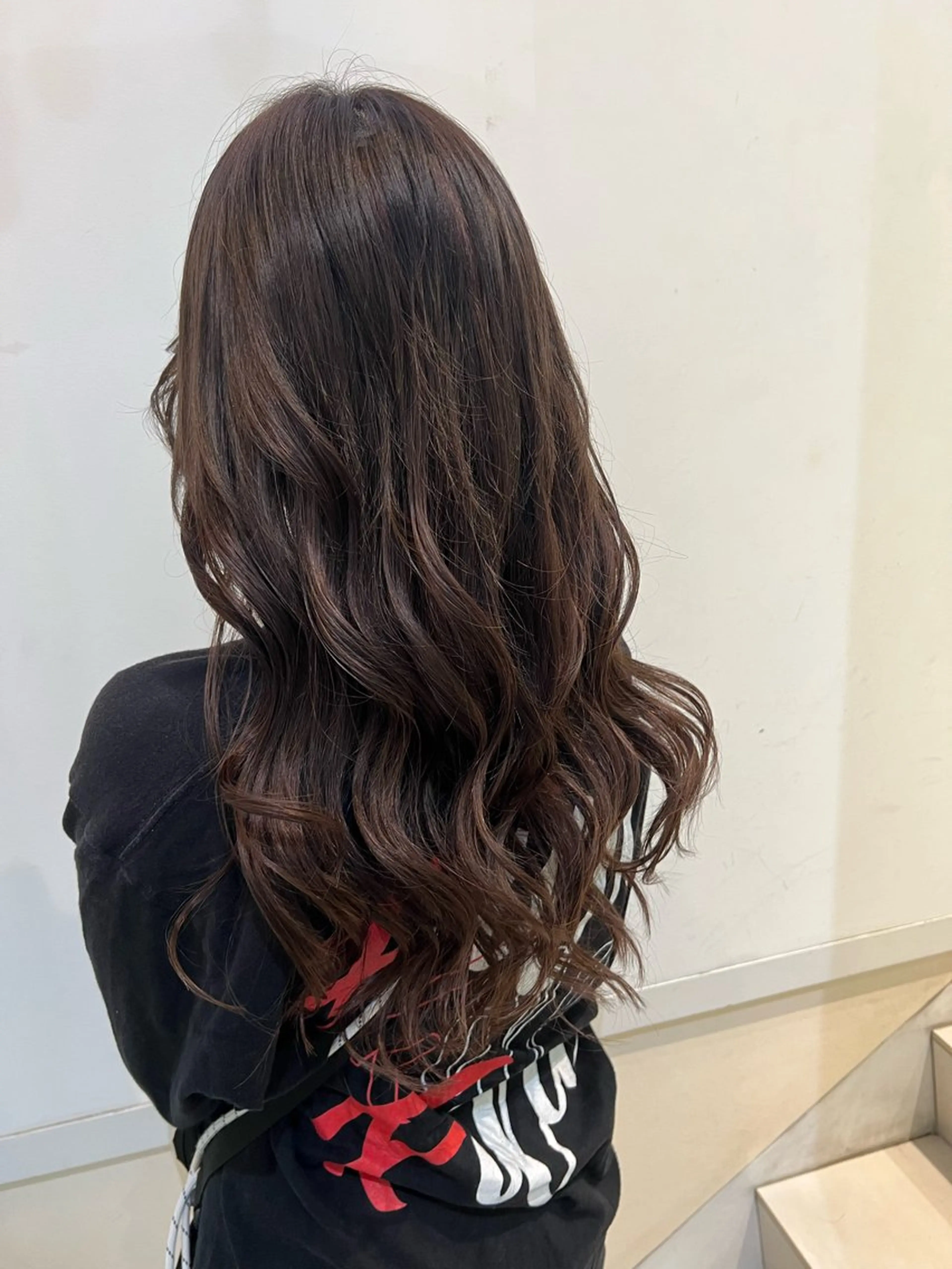 ロング カラー カット ヘアカラー エクステ ブリーチしない暖色 カラー🥀杉 優菜のヘアスタイル