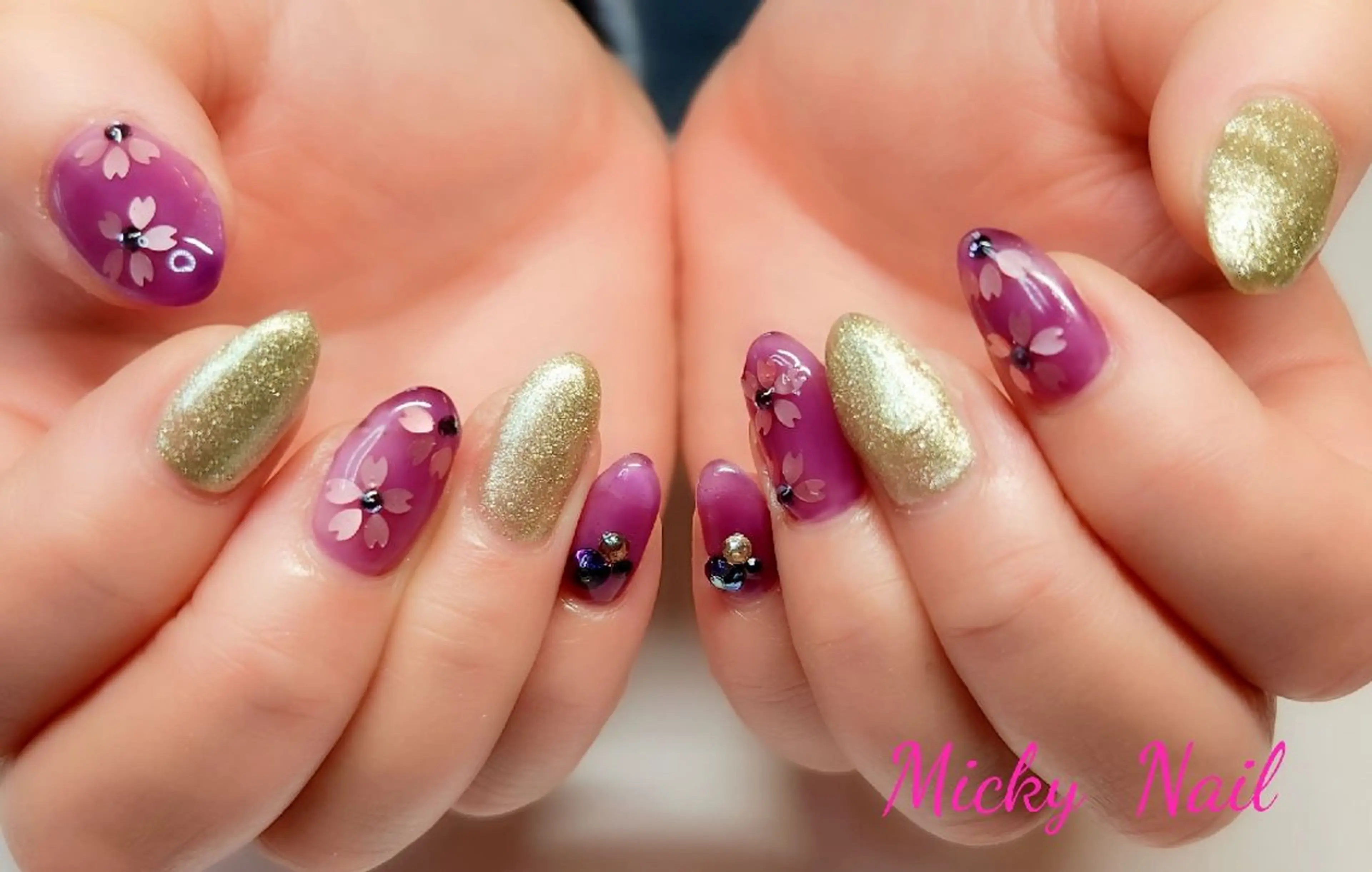 ネイル 桜ネイル 春ネイル Micky nail chikushinoのネイルデザイン