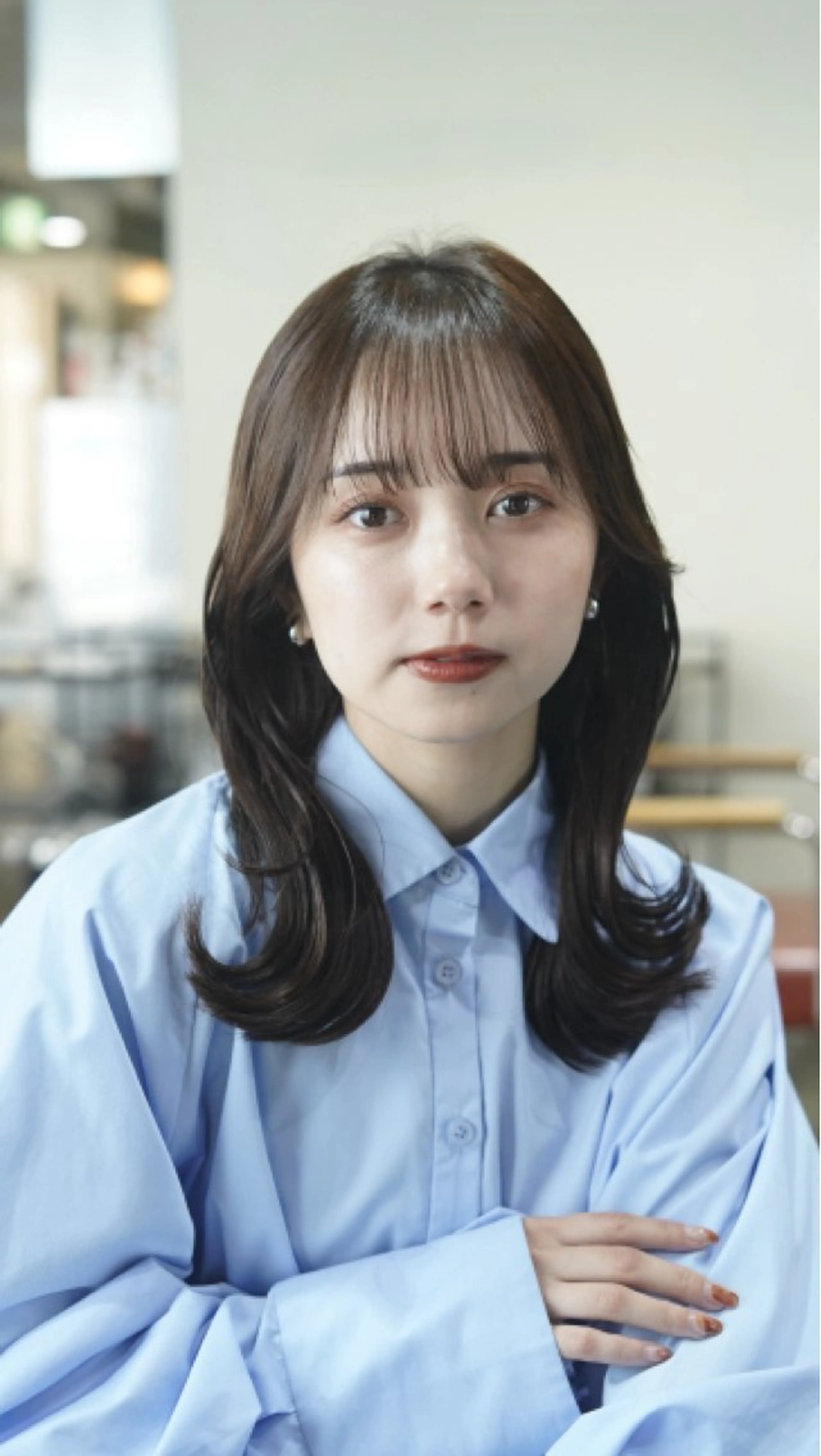 ミディアム yelm所属・🫒オリーブカラー ミディアムレイヤー✨のヘアスタイル