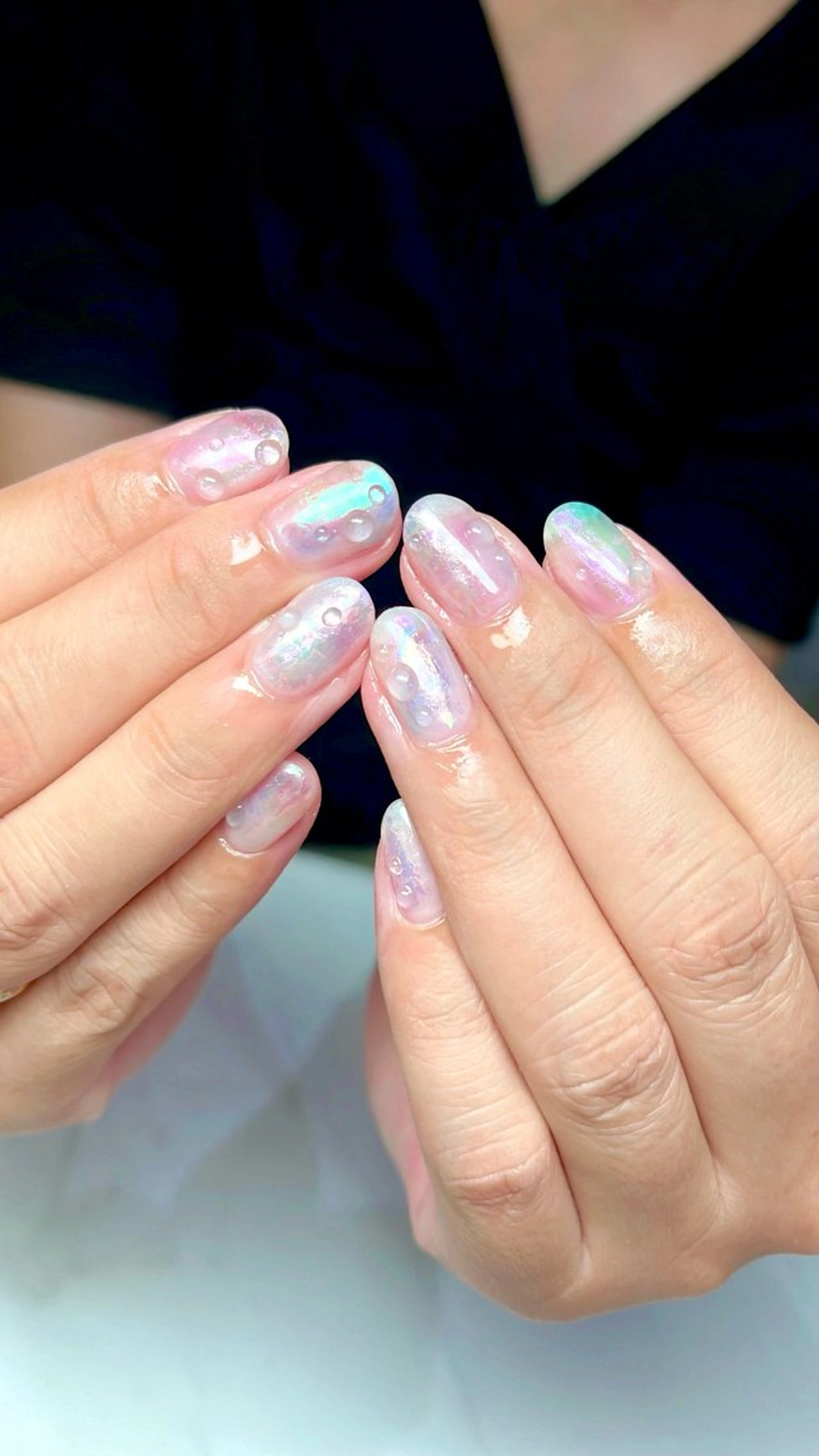 ネイル 氷ネイル・うるうるネイル ハンドネイル lemon nailレモンネイルのネイルデザイン