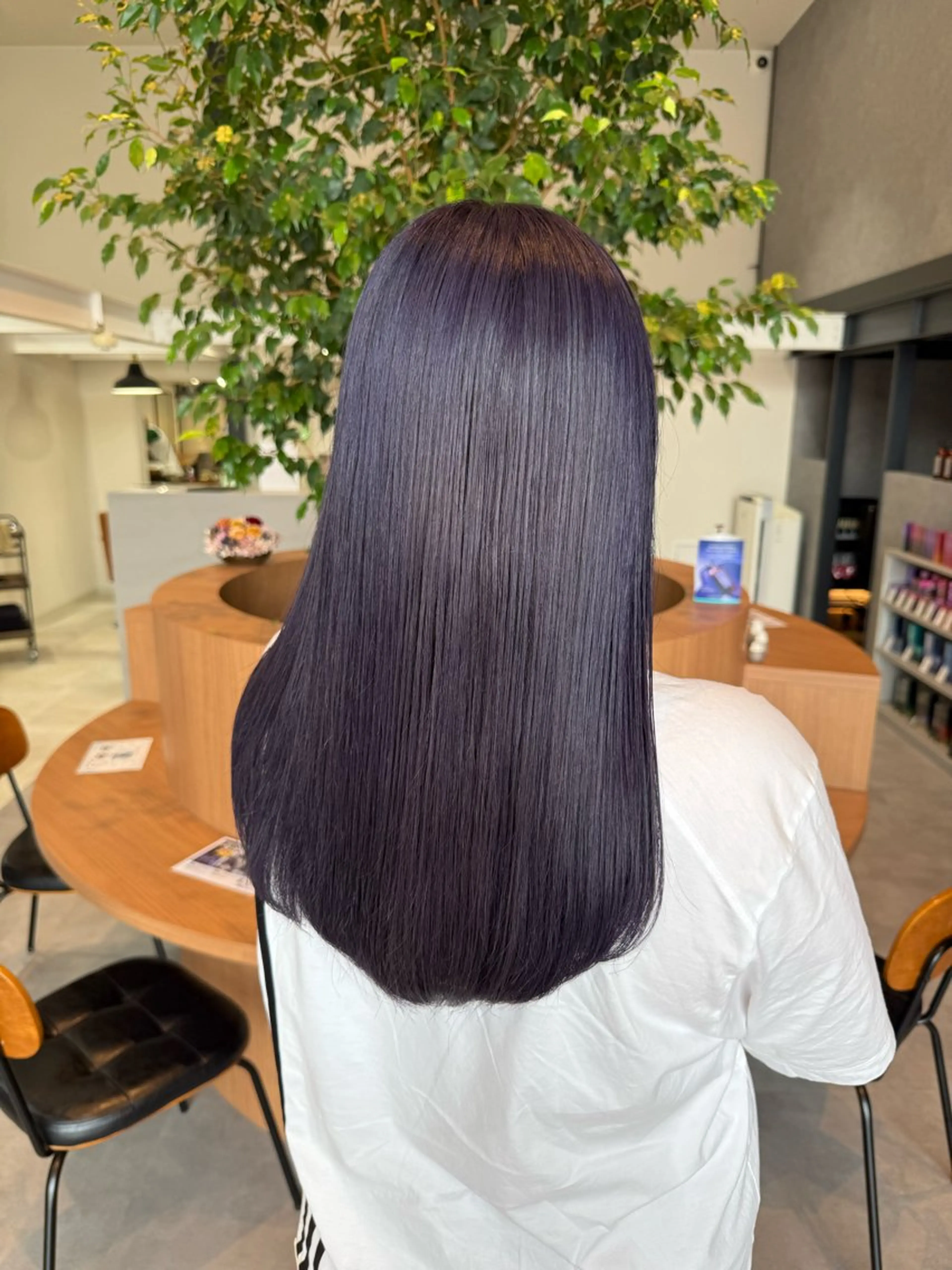 ロング カラー ラベンダーカラー パープルカラー カット ヘアカラー ayaka |トレンドヘアのヘアスタイル