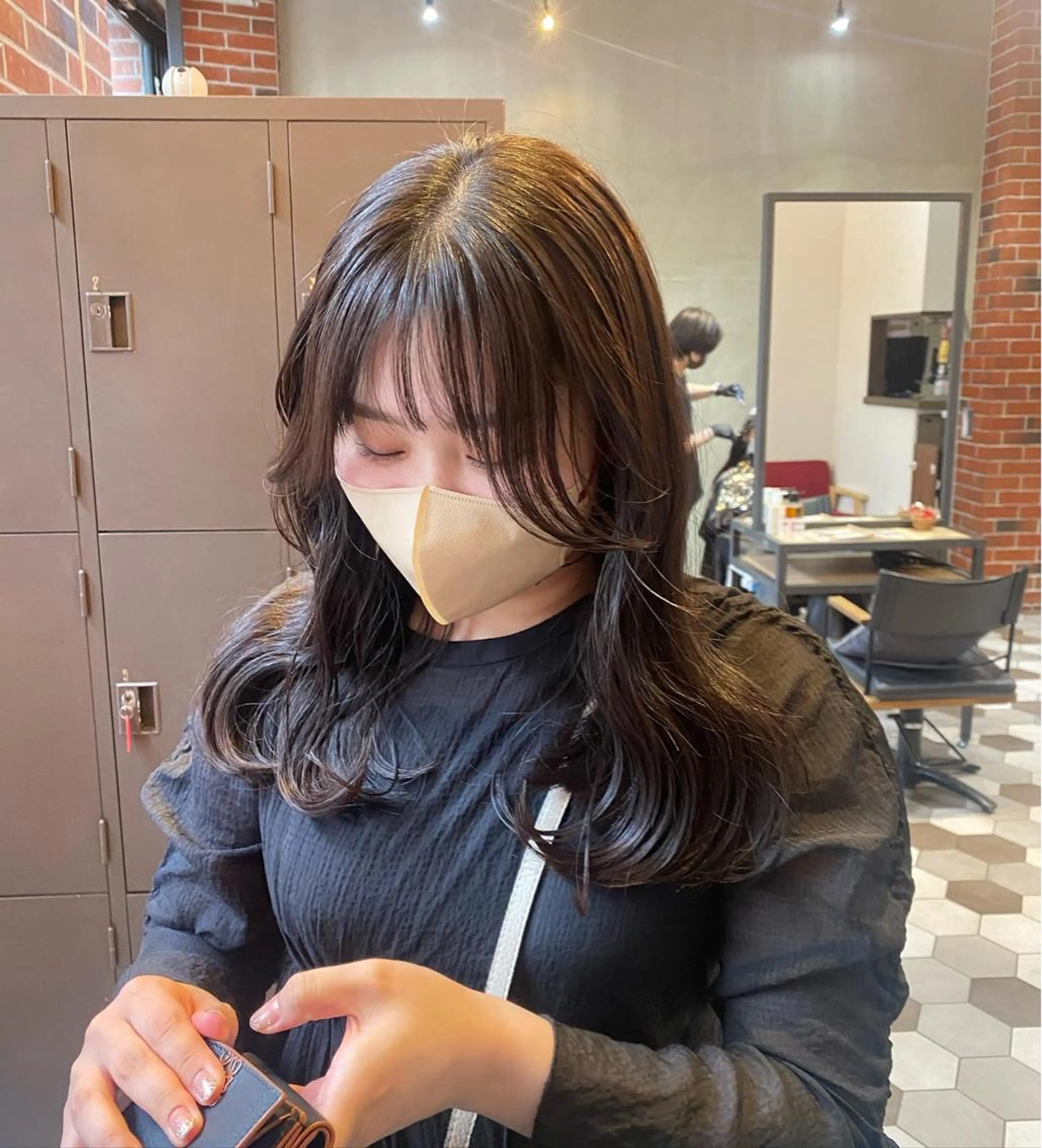ロング カット ヘアカラー 縮毛矯正 トリートメント 髪質改善韓国レイヤー SHIORI🦋のヘアスタイル