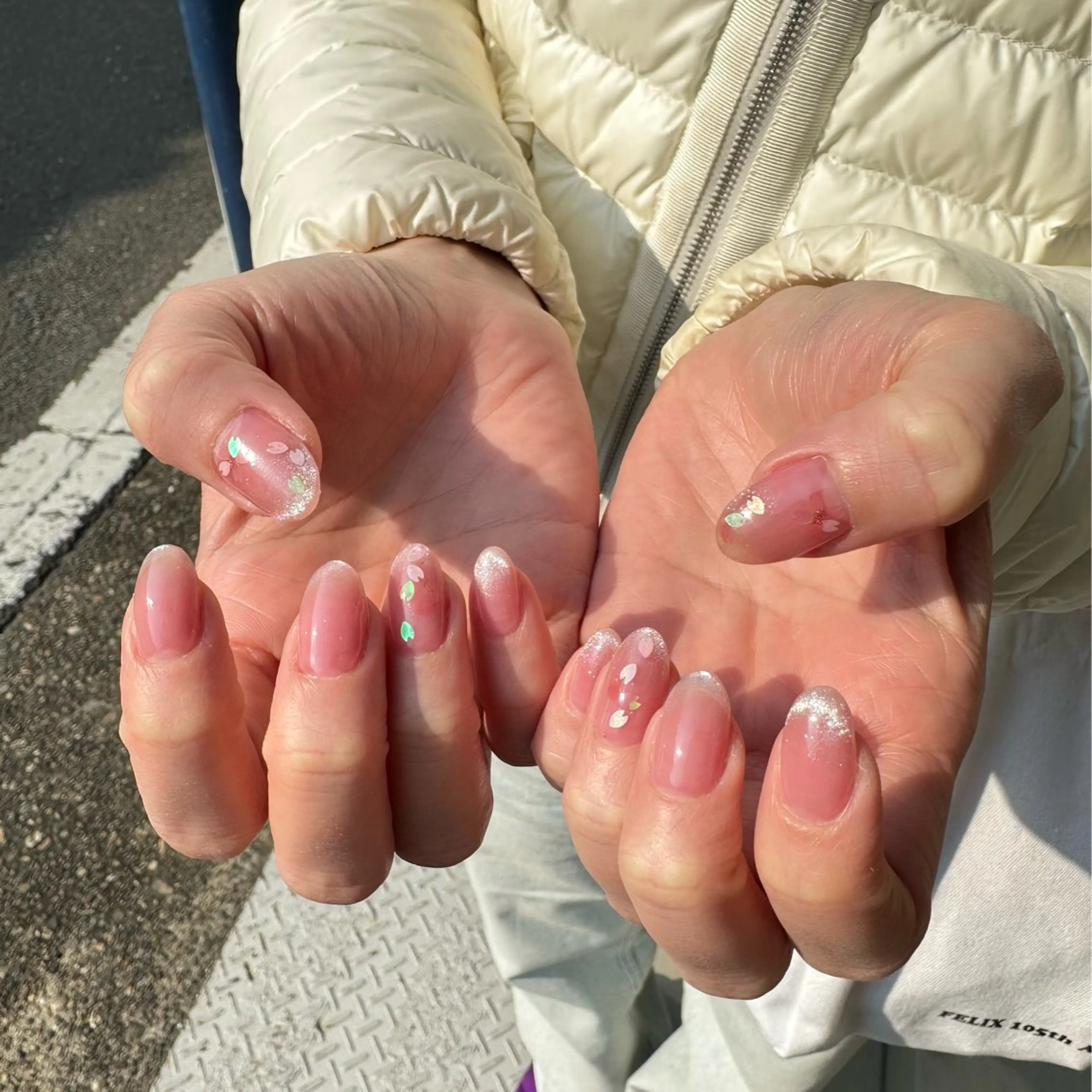 ネイル 桜ネイル ハンドネイル addition スタッフ　Maikoのネイルデザイン