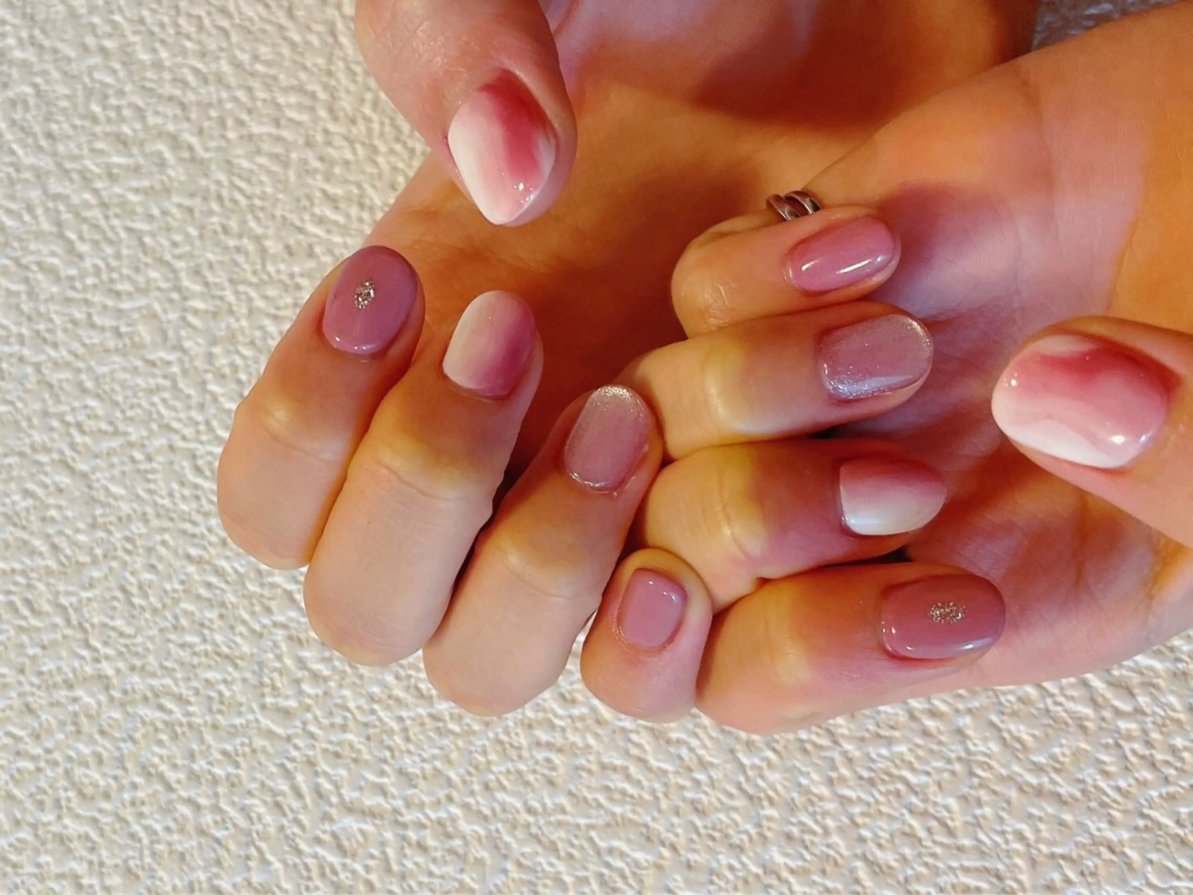 ネイル オーロラネイル フットネイル フレンチネイル ジェルネイル 韓国ネイル kiki nail 二子玉川のネイルデザイン