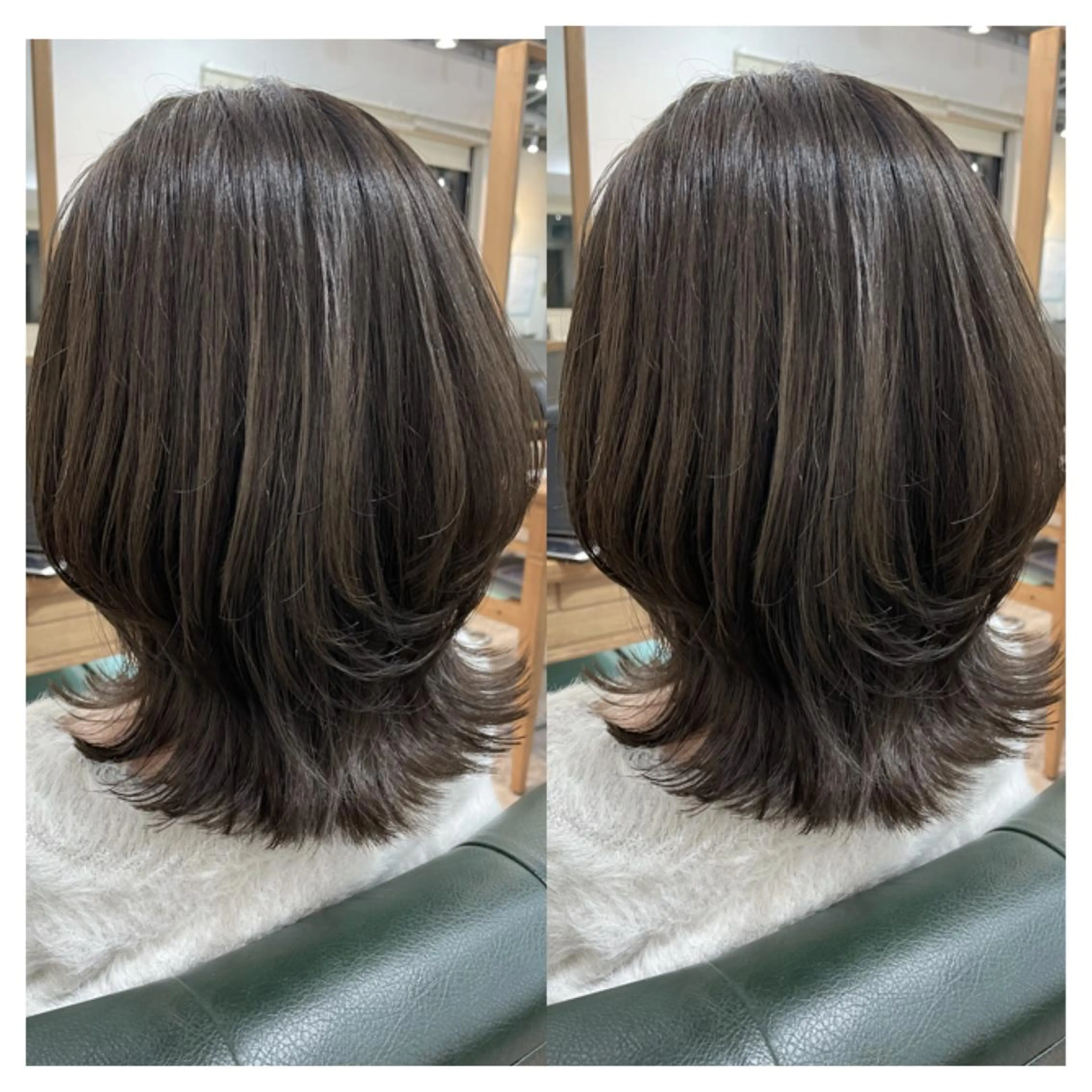 ミディアム カラー カット ヘアカラー トリートメント 村山 茉衣のヘアスタイル