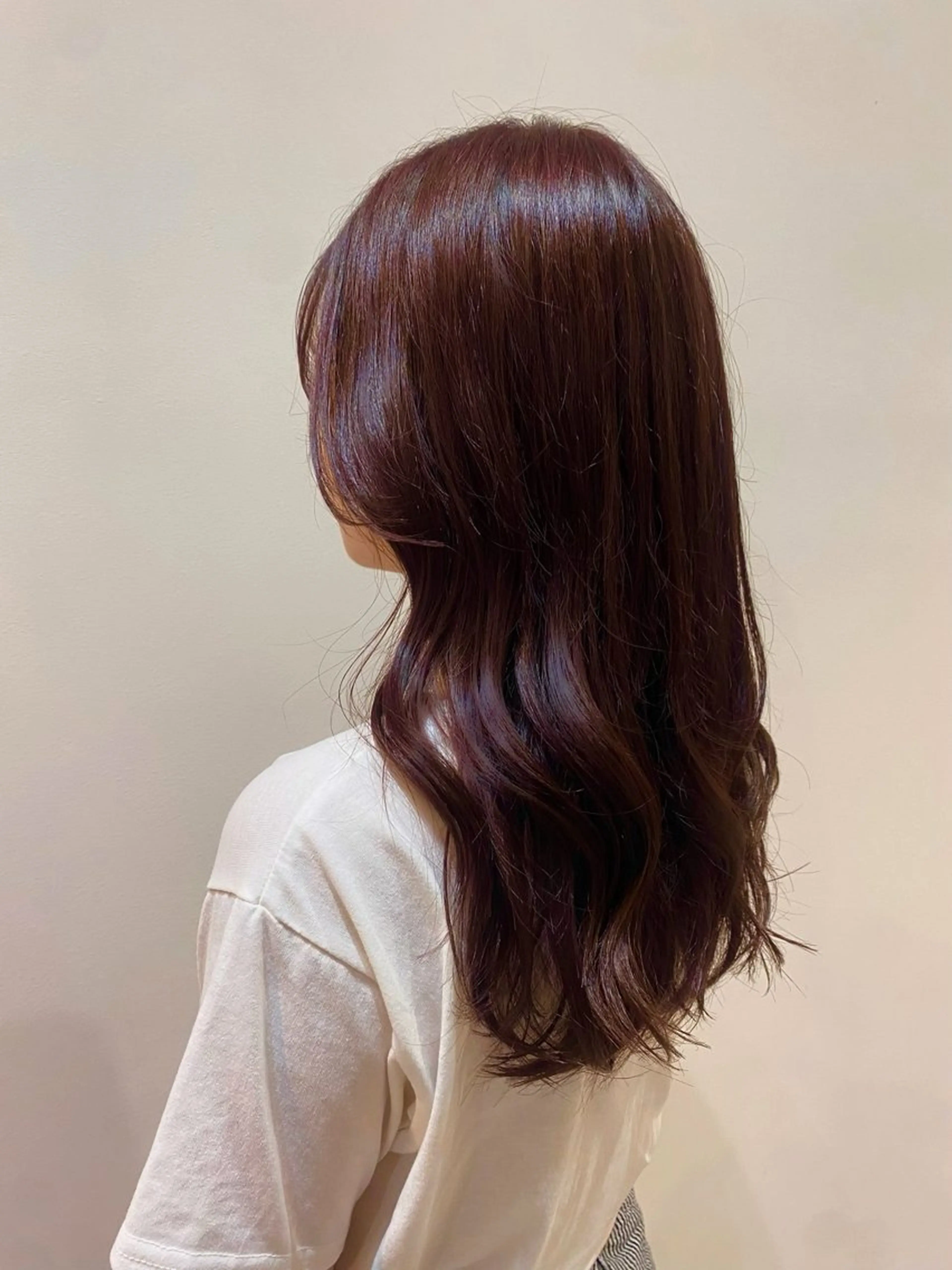 ロング カラー ブラウンカラー ピンクカラー ピンクブラウン バイオレットカラー ロング カット ヘアカラー トリートメント ♡オシャ髪♡AI ✂️newi町田のヘアスタイル
