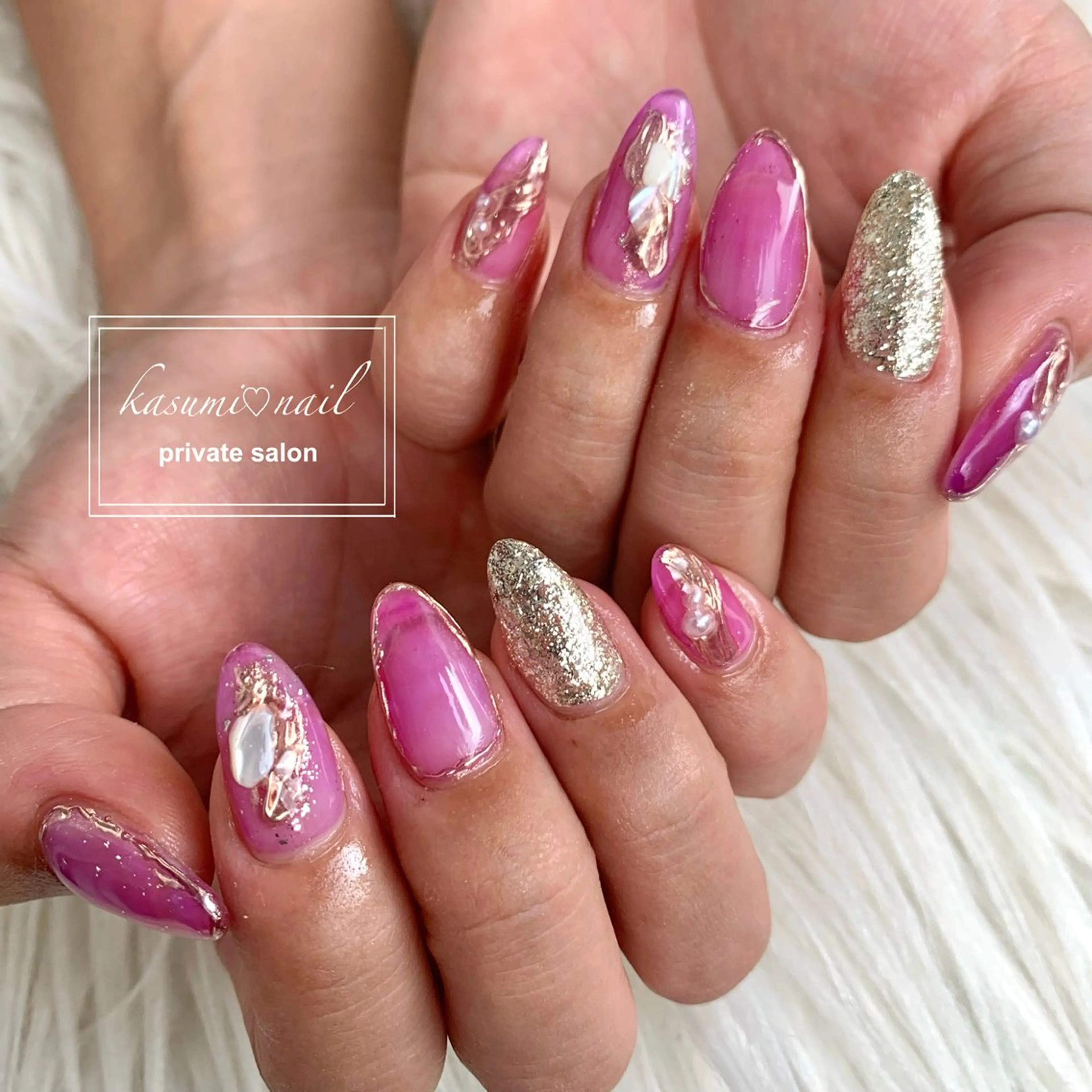 ネイル 大理石ネイル(マーブル) ニュアンスネイル KASUMI♡ Nailのネイルデザイン