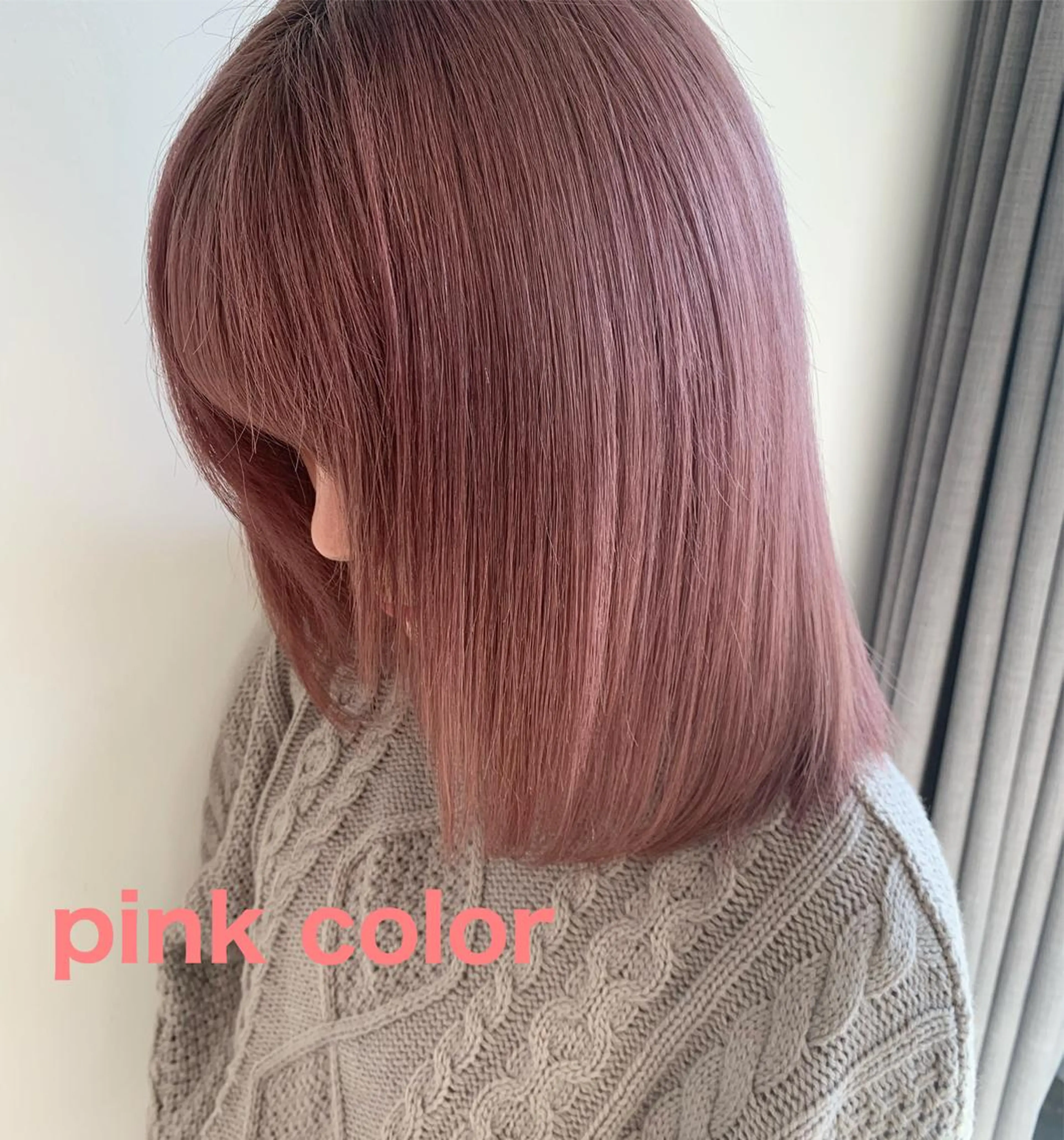ミディアム カラー ピンクカラー ✨艶ブリーチカラー ✨四ノ宮裕己のヘアスタイル