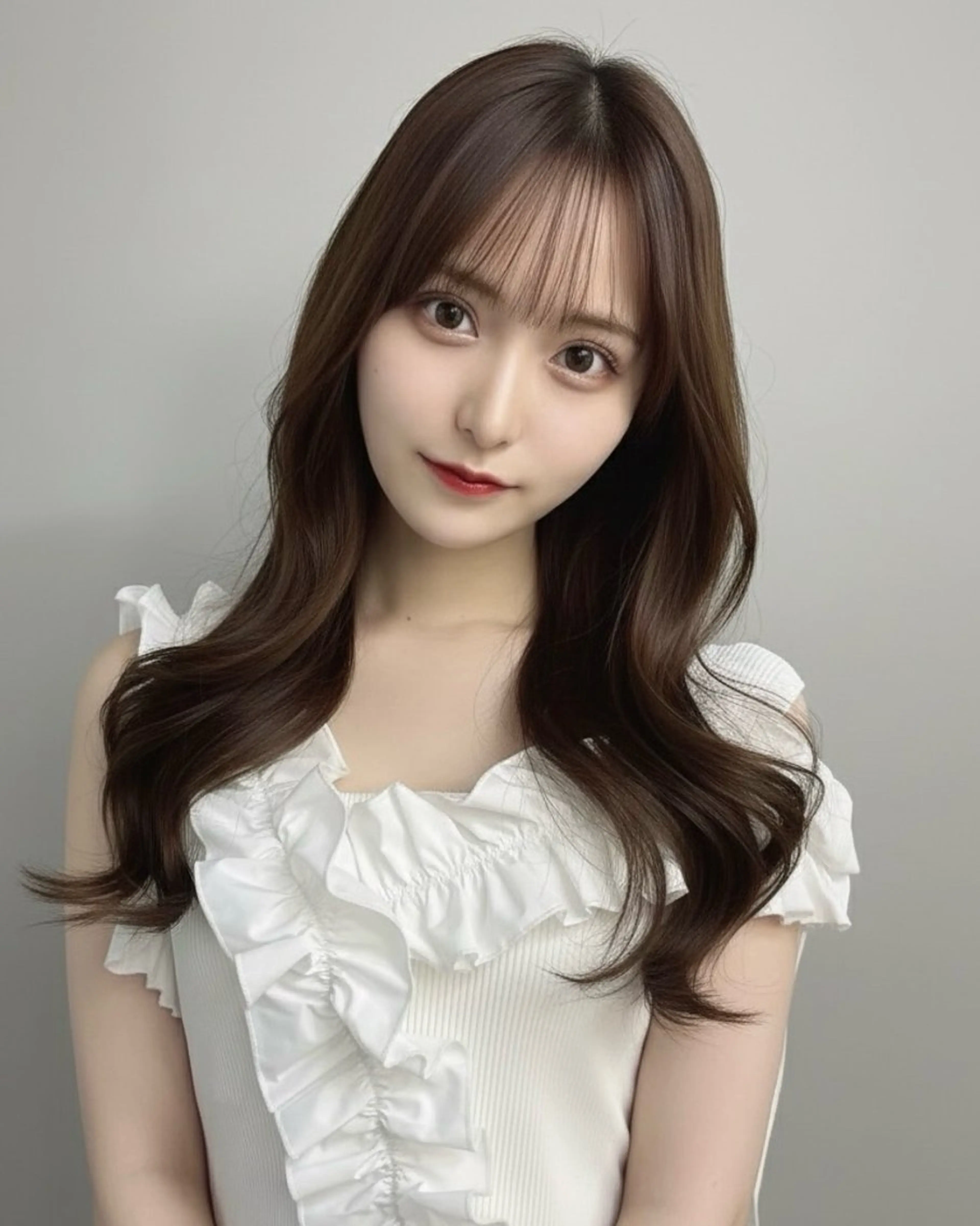 ロング カラー ベージュカラー ブリーチ ケアカラー 透明感カラー グレージュ カット ヘアカラー トリートメント 韓国レイヤー赤み消し ブリーチなし🤍渡邉のヘアスタイル