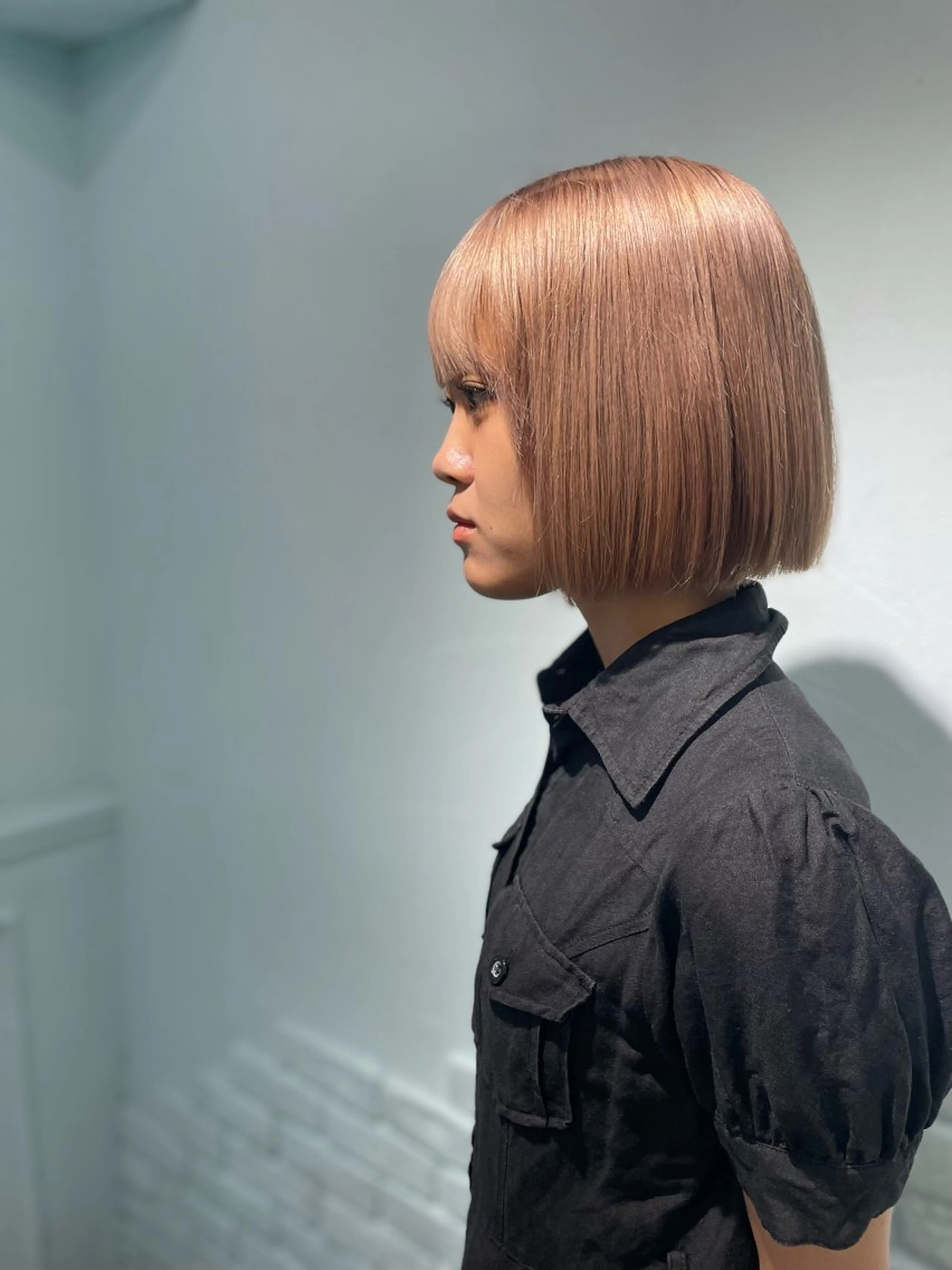 ショート カラー アッシュ アッシュグレー ベージュカラー ブリーチ ブロンド ヘアカラー トリートメント 【ピンク×ブロンド】 💎ハイトーン/大和のヘアスタイル
