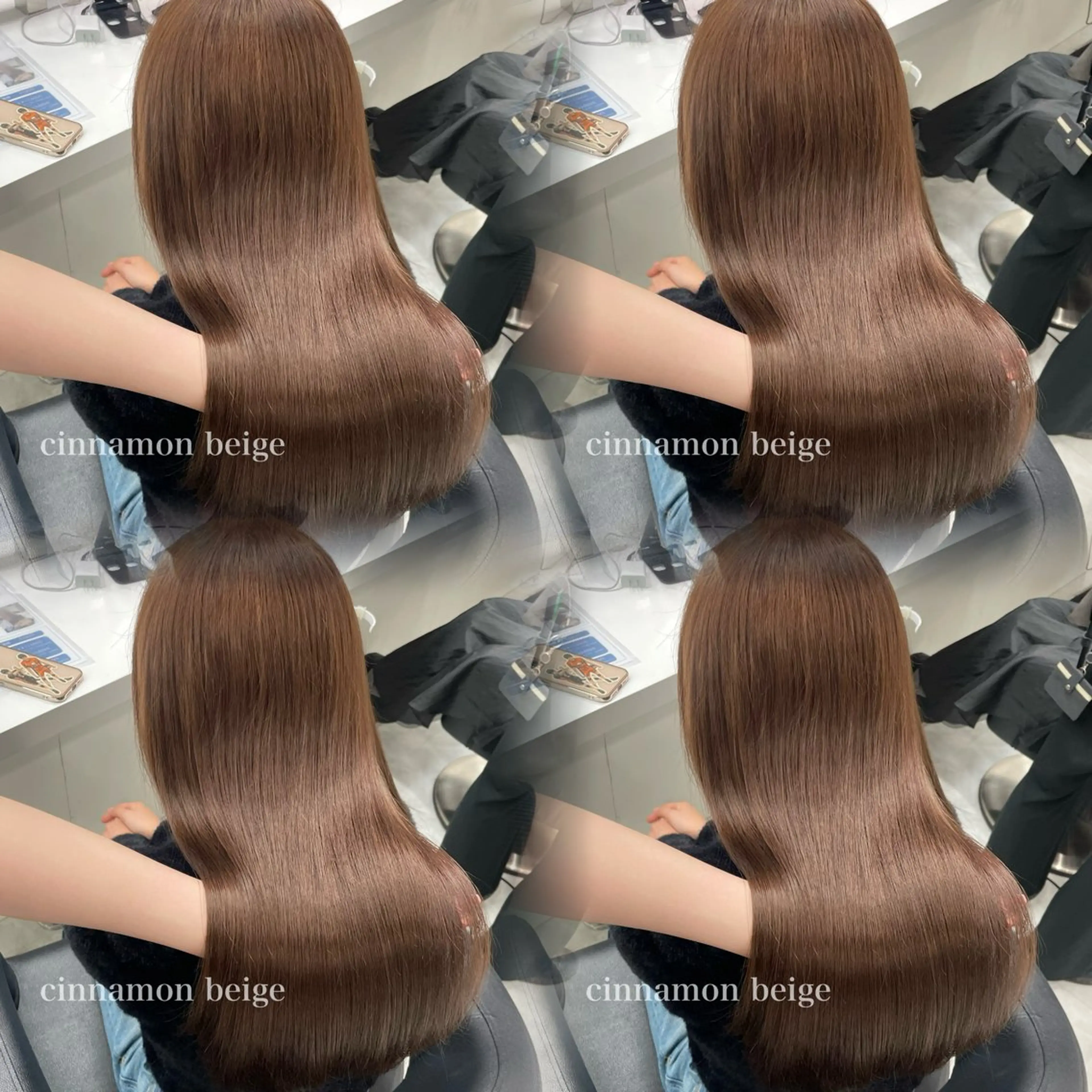 セミロング カラー ヘアアレンジ ヘアカラー トリートメント ヘッドスパ ヘアセット nana【艶髪】/ 顔まわり/縮毛矯正のヘアスタイル