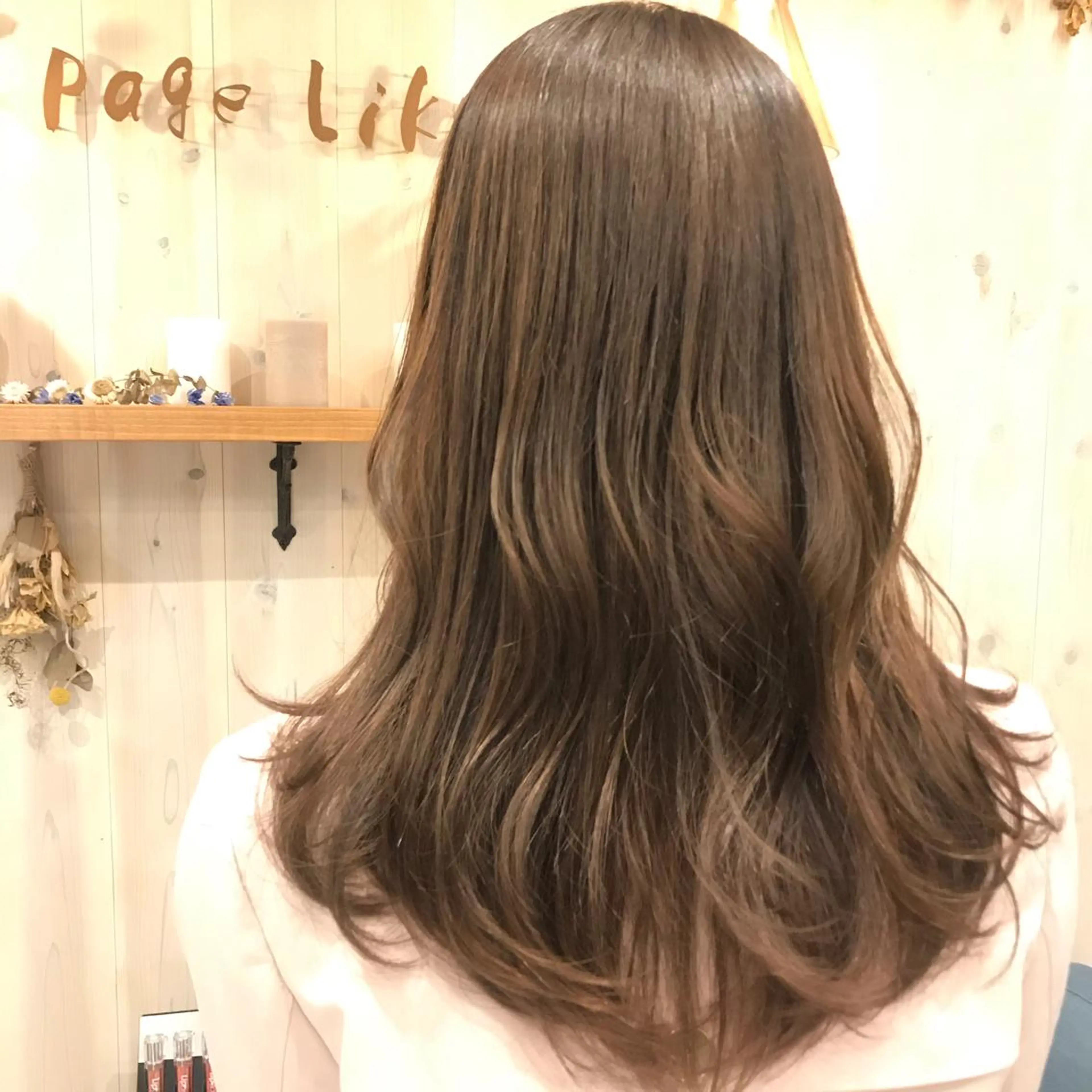 ロング カラー ベージュカラー ブリーチ オレンジ 透明感カラー/ 寺田千雅子のヘアスタイル