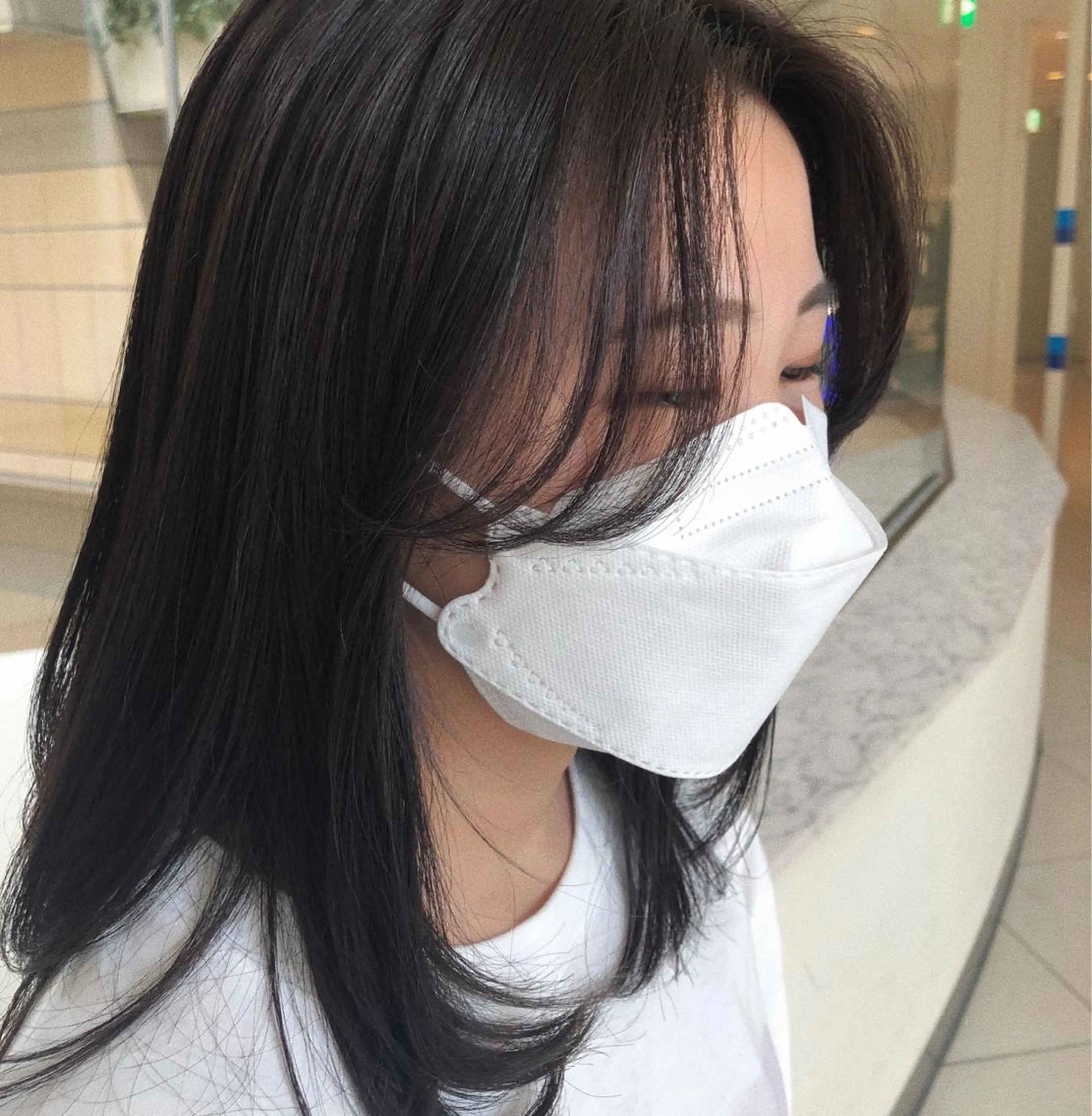 セミロング 韓国ヘア 🇰🇷 RUKA 🩵🤍のヘアスタイル