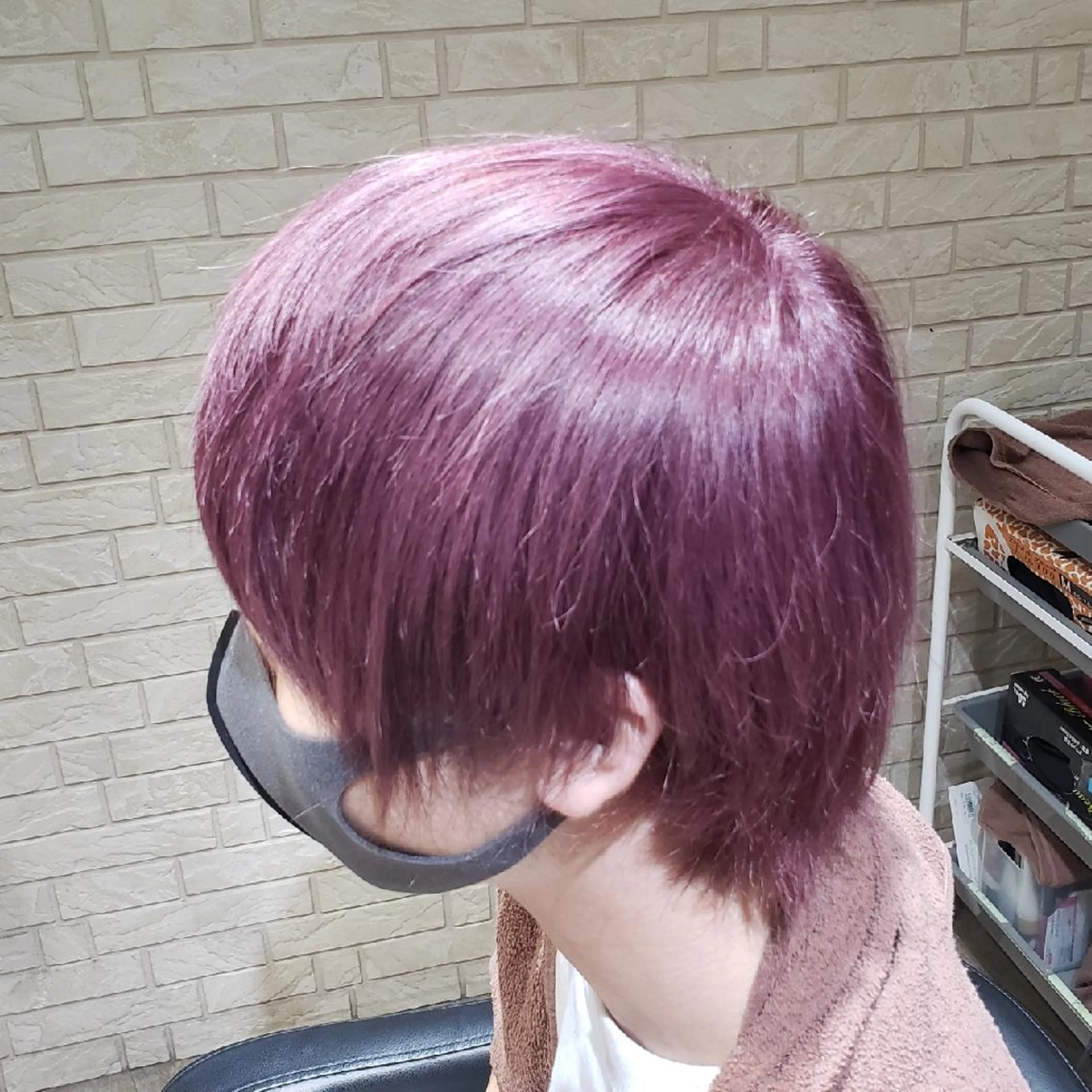 ショート カラー アッシュ バイオレットカラー バイオレットアッシュ CORE所属・横部 絵美のヘアスタイル