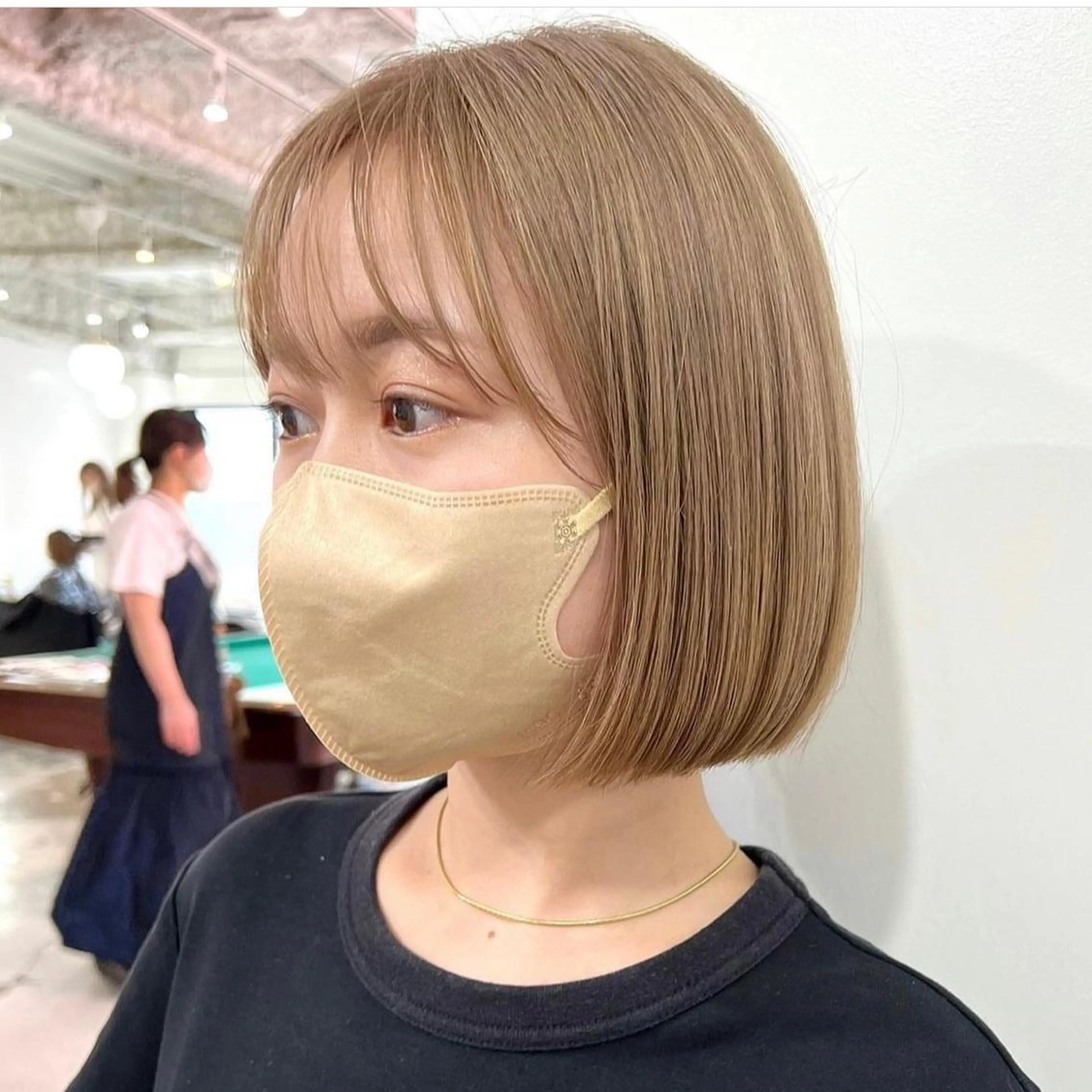 ミディアム カラー GO TODAY SHAiRE SALON 原宿本店所属・ブリーチ/レイヤー ハッシュカット/河内のヘアスタイル