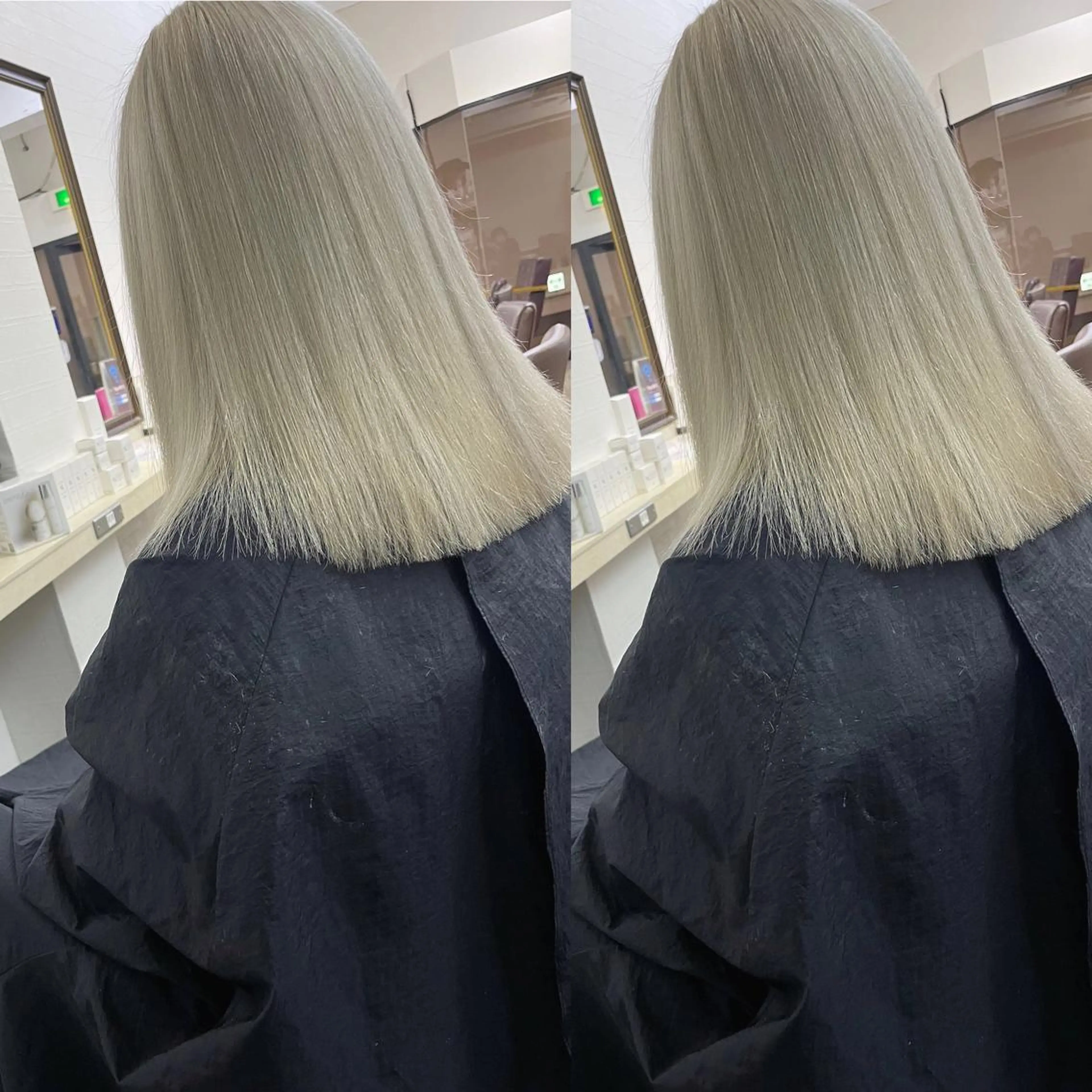 ミディアム カラー ヒカ/外国人風 デザインカラーのヘアスタイル