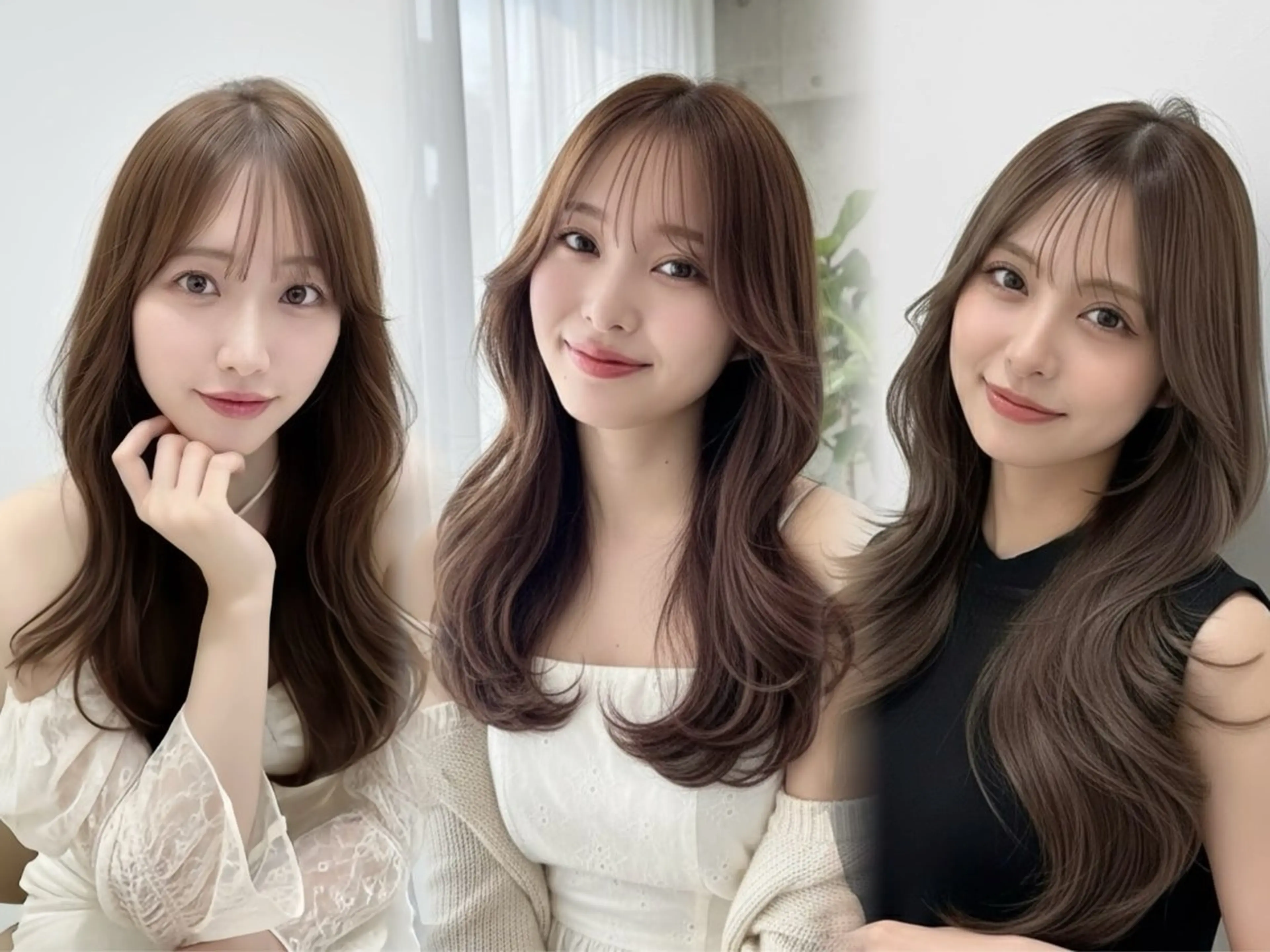 ロング カラー ベージュカラー ブリーチ ケアカラー 透明感カラー グレージュ カット ヘアカラー トリートメント 韓国レイヤー赤み消し ブリーチなし🤍渡邉のヘアスタイル