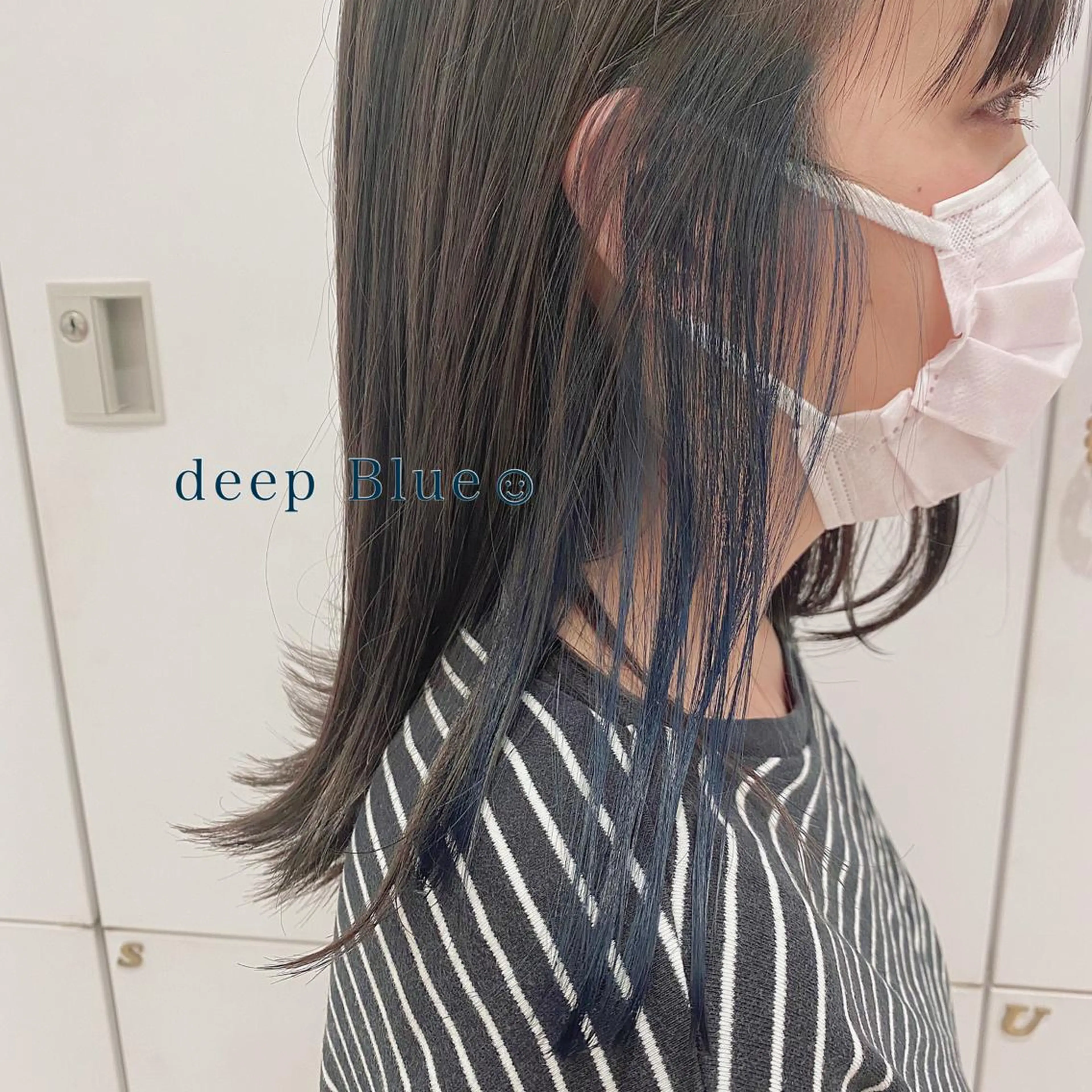 ミディアム カラー ブルーカラー イヤリングカラー 縮毛矯正職人/艶髪 ✨️村上 渉のヘアスタイル