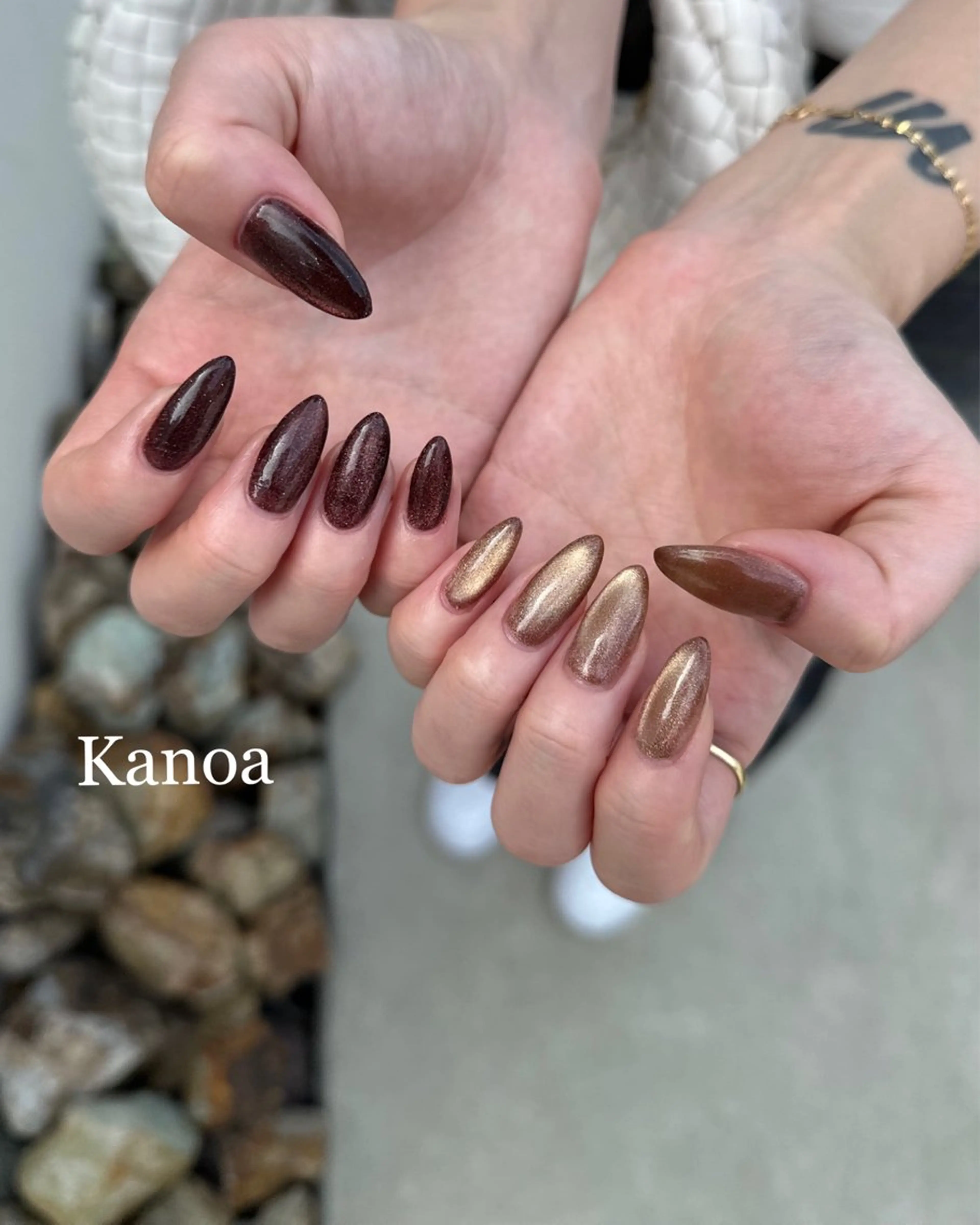 ネイル フラッシュネイル フラッシュマグ キラキラネイル マグネットネイル ハンドネイル megu_ kanoanailのネイルデザイン