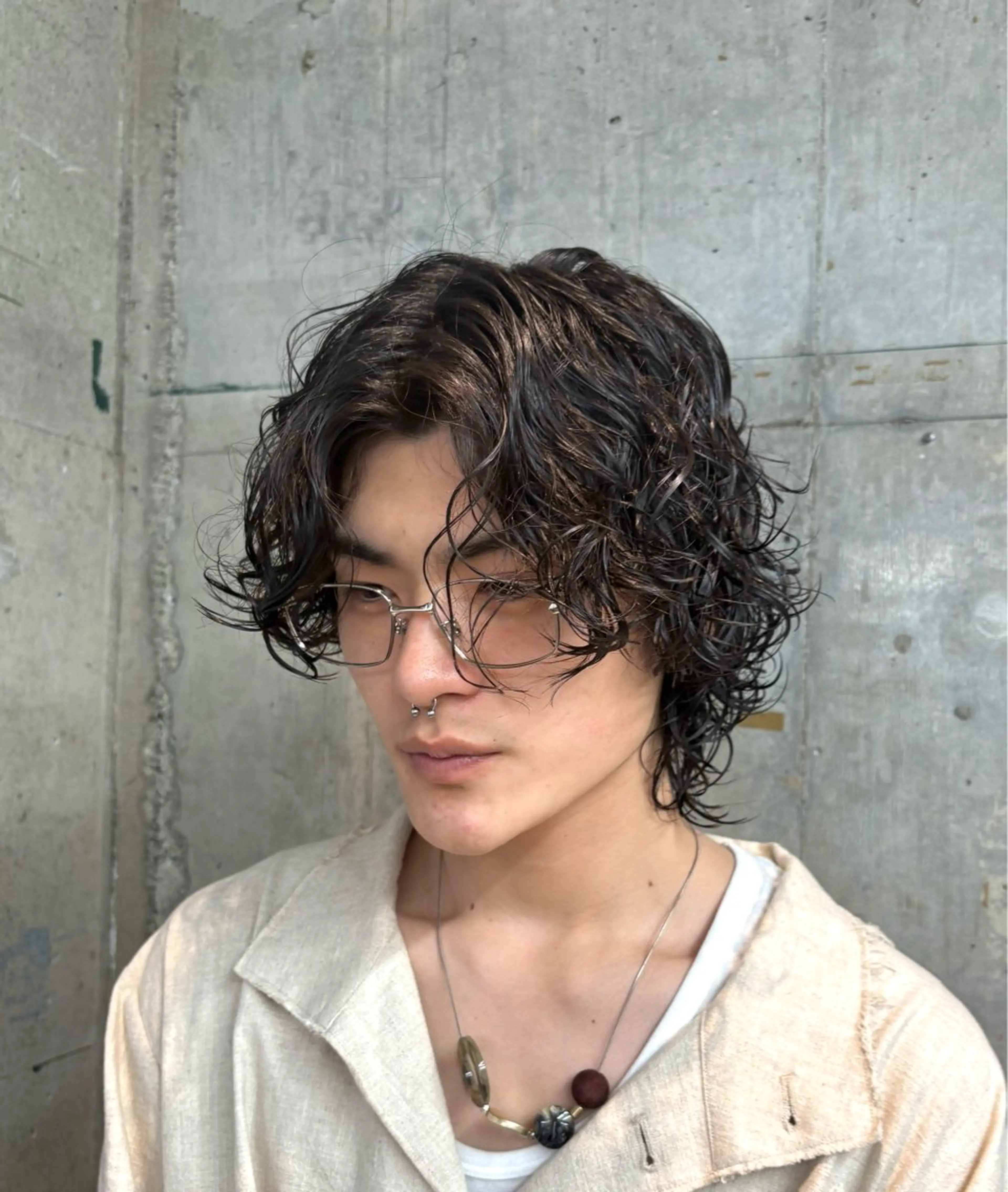 ショート カラー パーマ メンズ カット パーマ 🎧シャドウパーマ/ SOUMA🎧のヘアスタイル