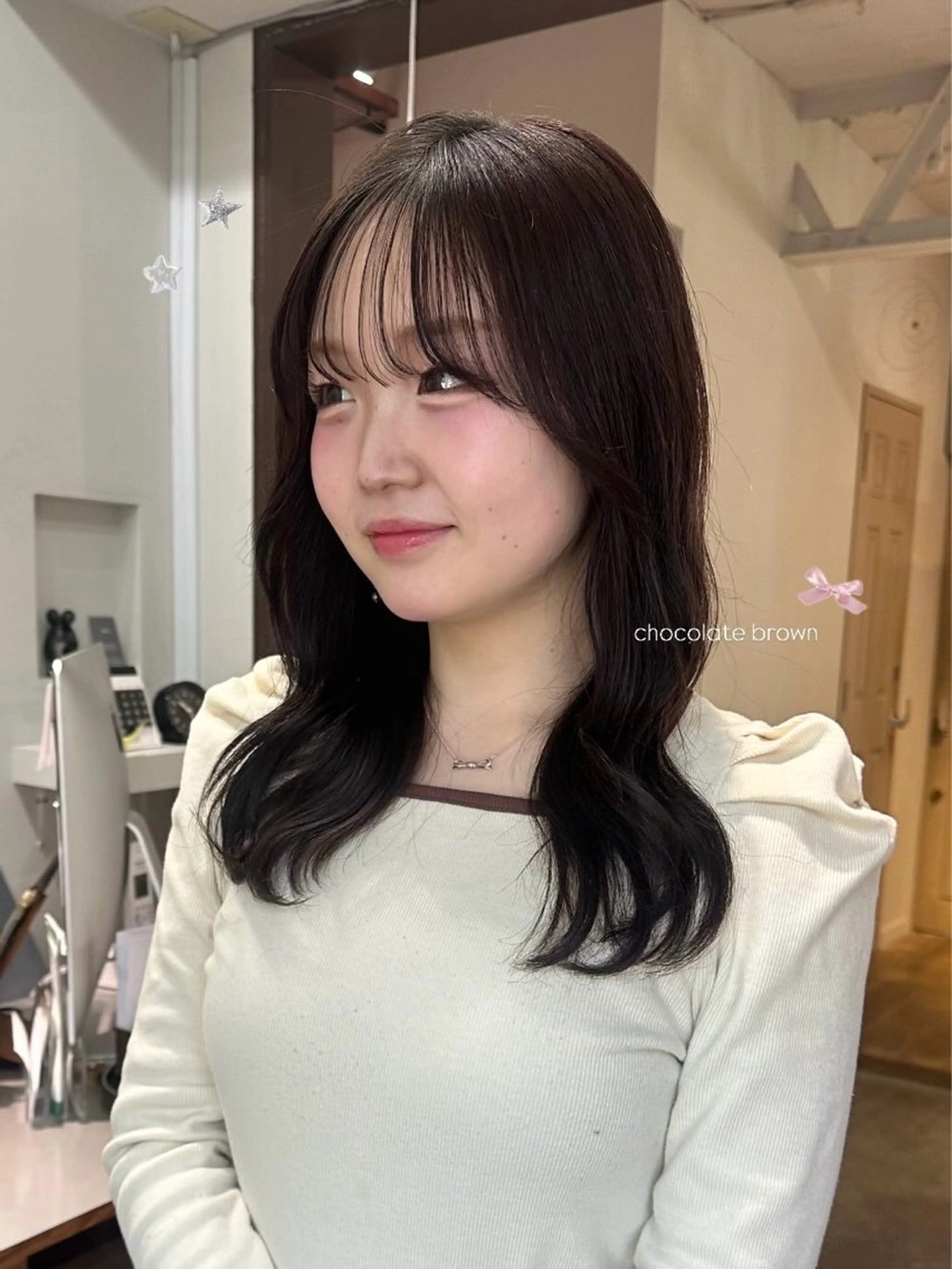 セミロング カラー ヘアカラー トリートメント 暖色/レイヤーカット 🌙オノユリカのヘアスタイル