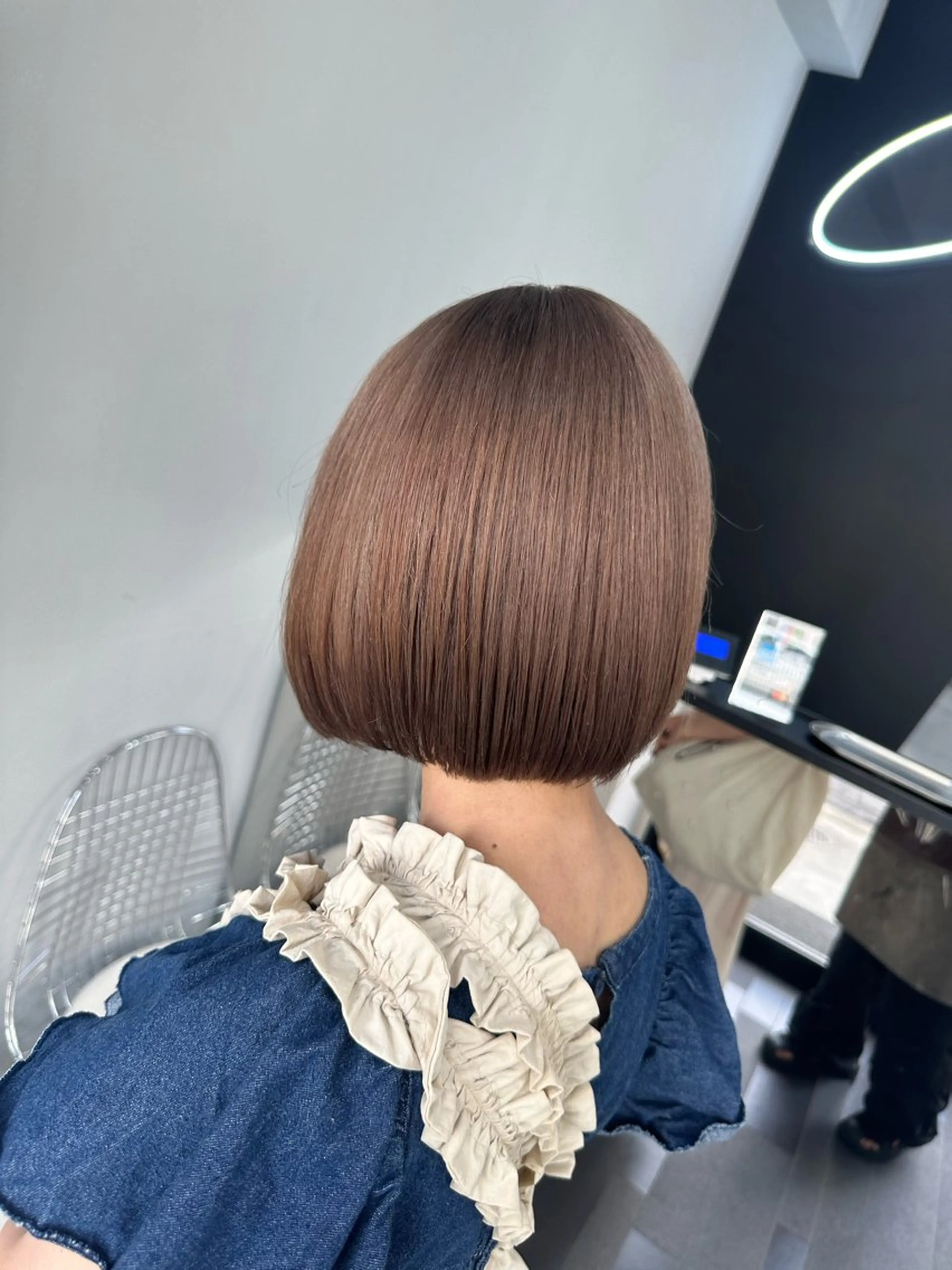 ショート カラー ヘアカラー トリートメント 透明感/ブリーチ縮毛 /髪質改善/星野純一のヘアスタイル