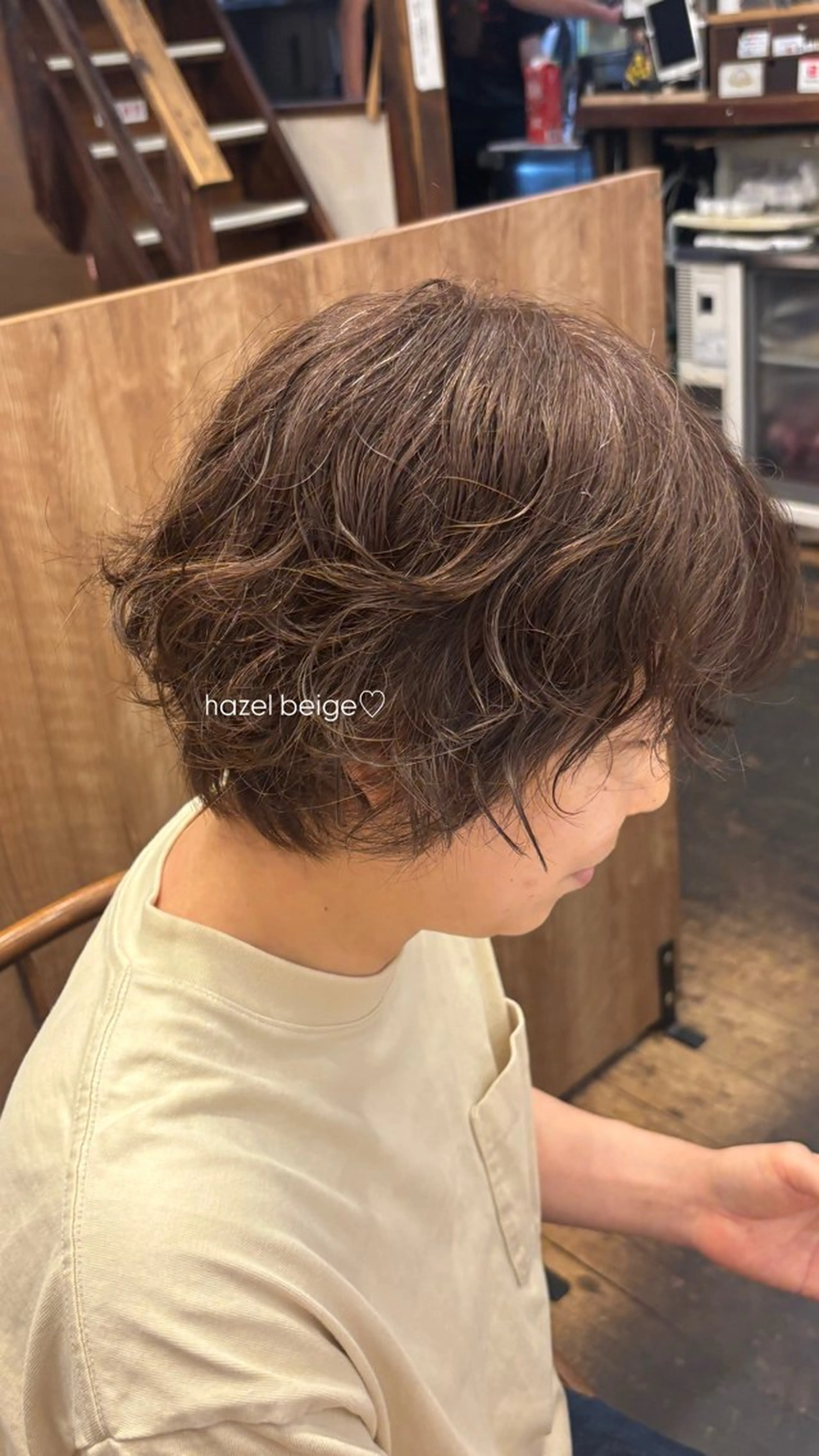 ショート カラー パーマ ヘアカラー トリートメント cipre 萌乃のヘアスタイル