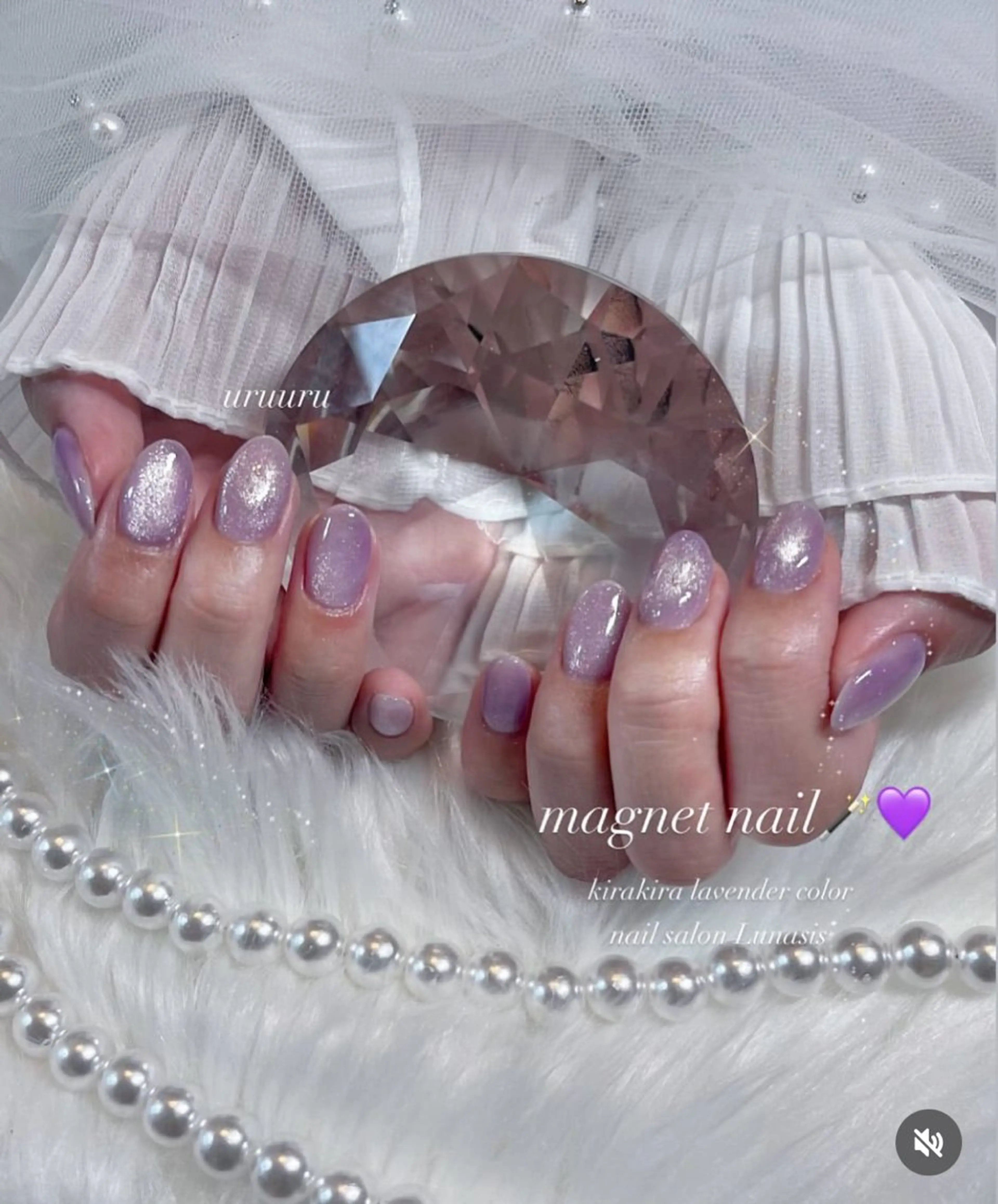 ネイル マグネットネイル nail salon Lunasisのネイルデザイン