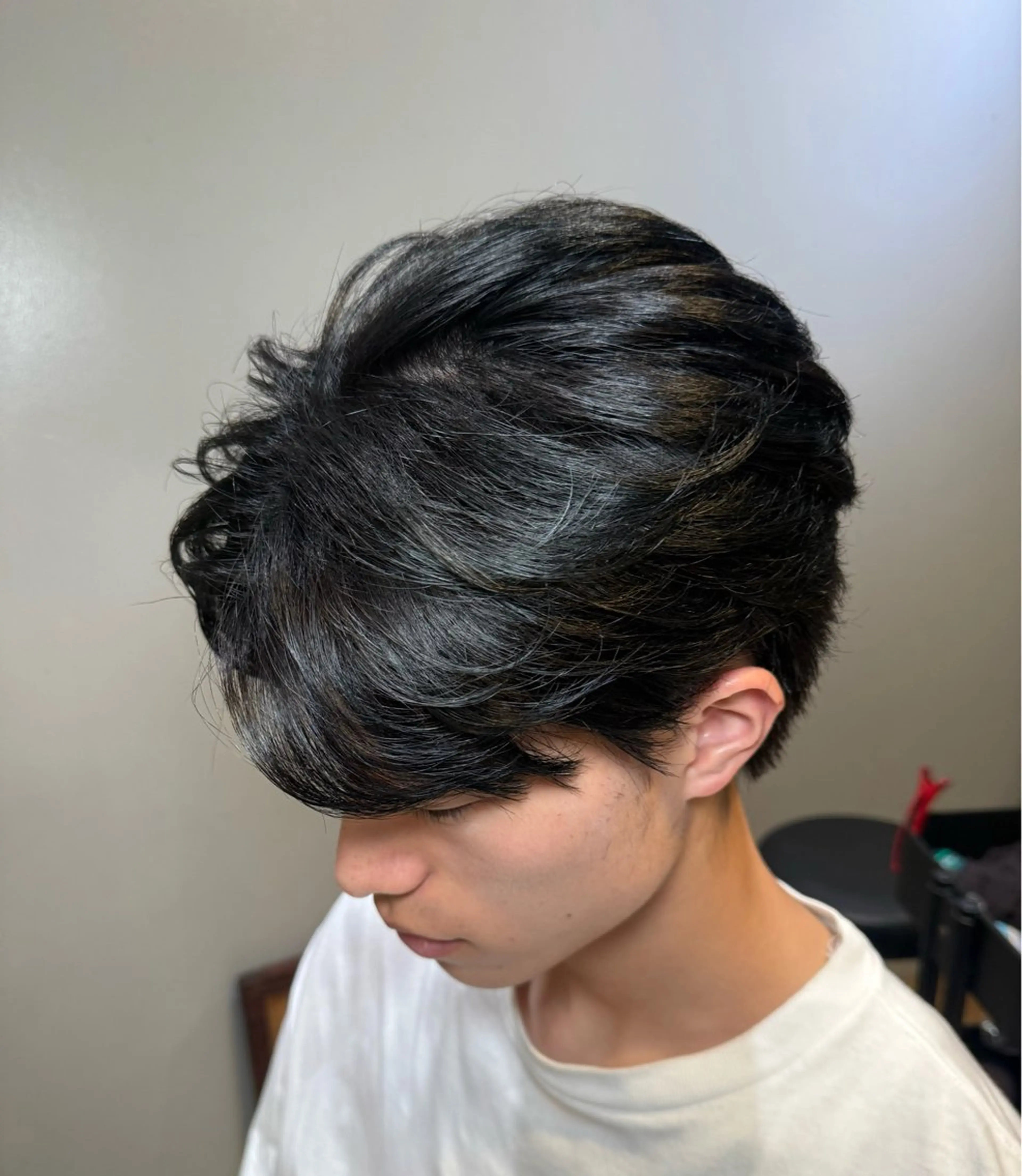 ショート メンズ センターパート カット メンズカット/パーマ 艶カラーTAIGA︎のヘアスタイル
