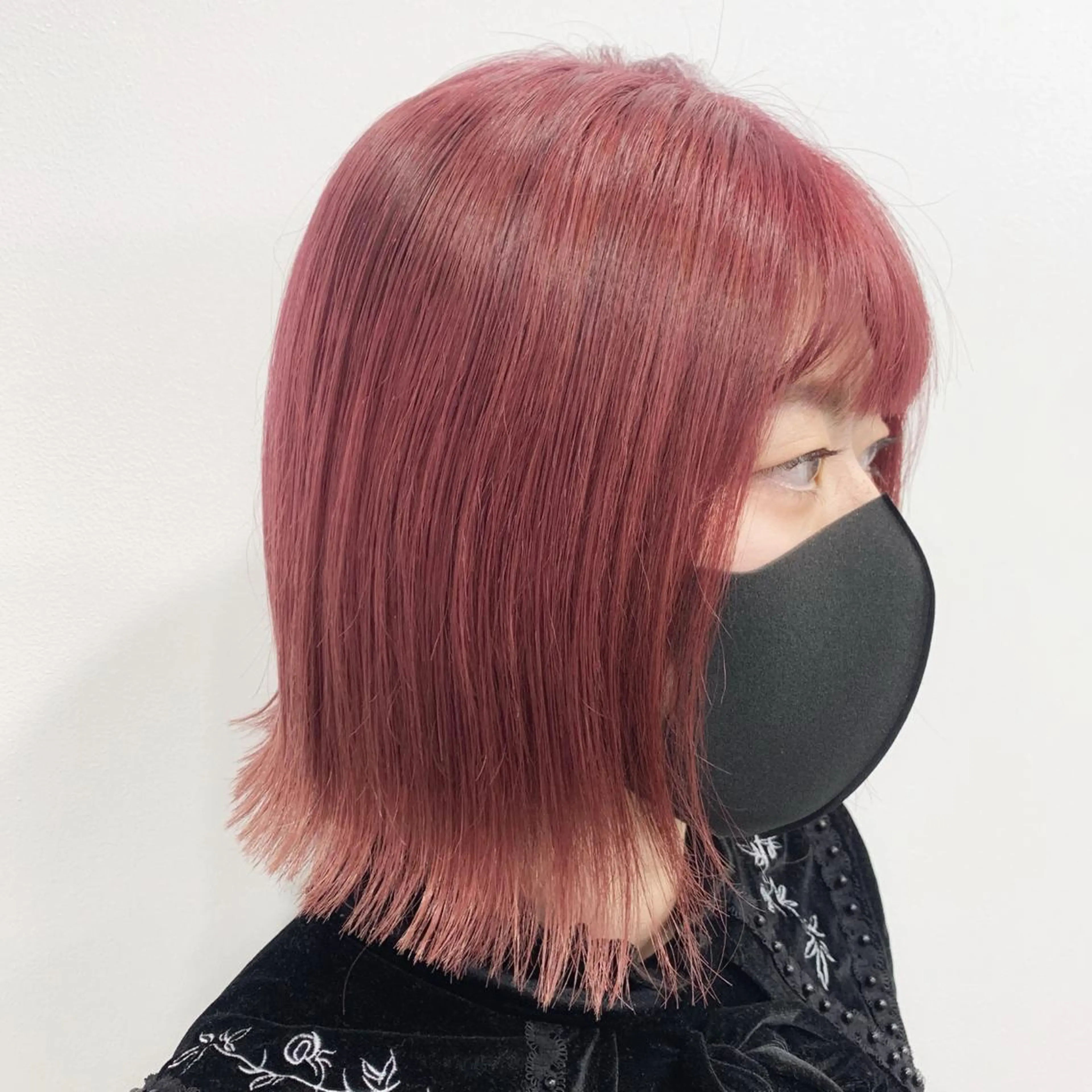 ミディアム カラー ヘアアレンジ ピンクカラー ヘアカラー 🍒暖色✖️レイヤー ／Haruna🍒のヘアスタイル
