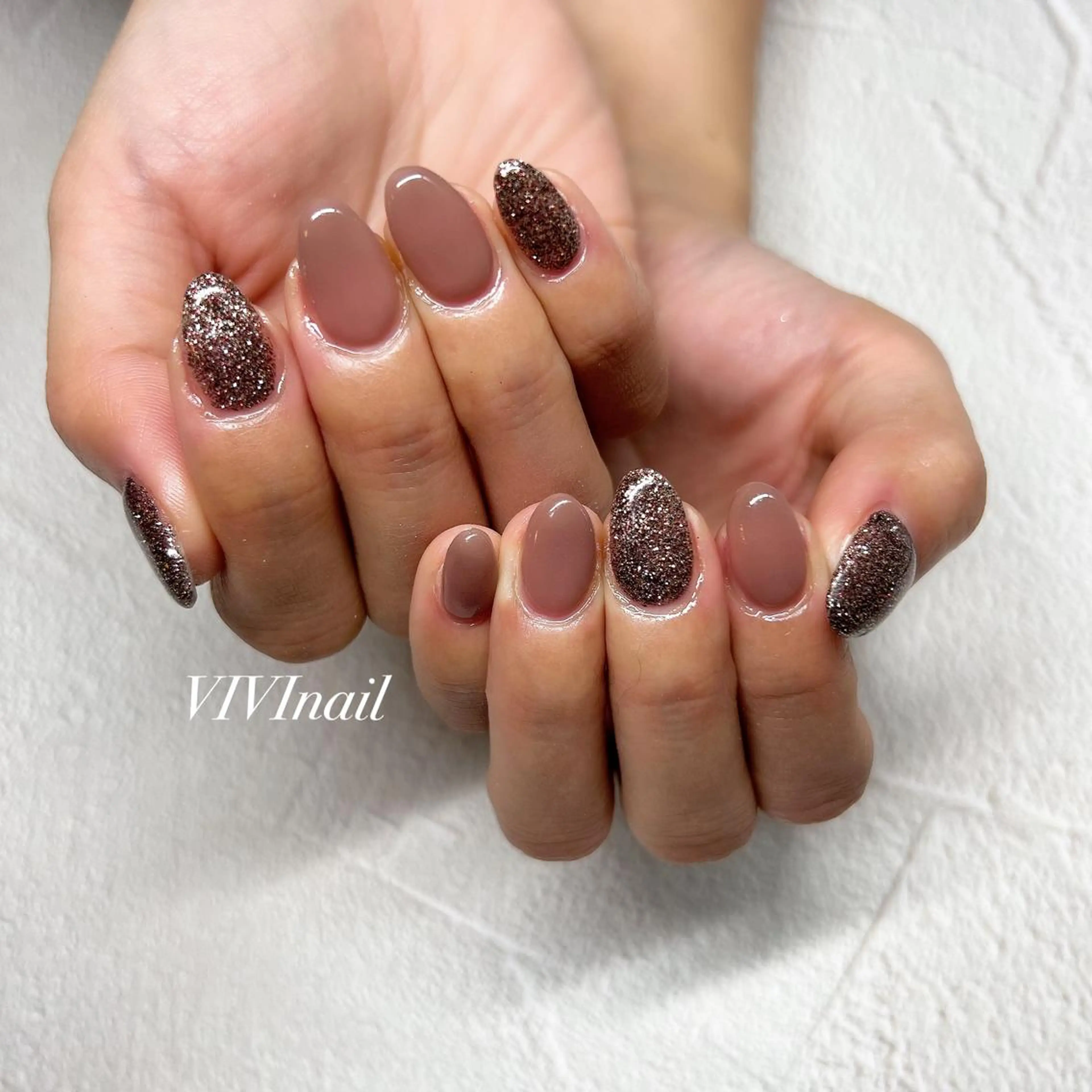 ネイル ラメ(グリッター) ワンカラーネイル ハンドネイル vivi nailのネイルデザイン