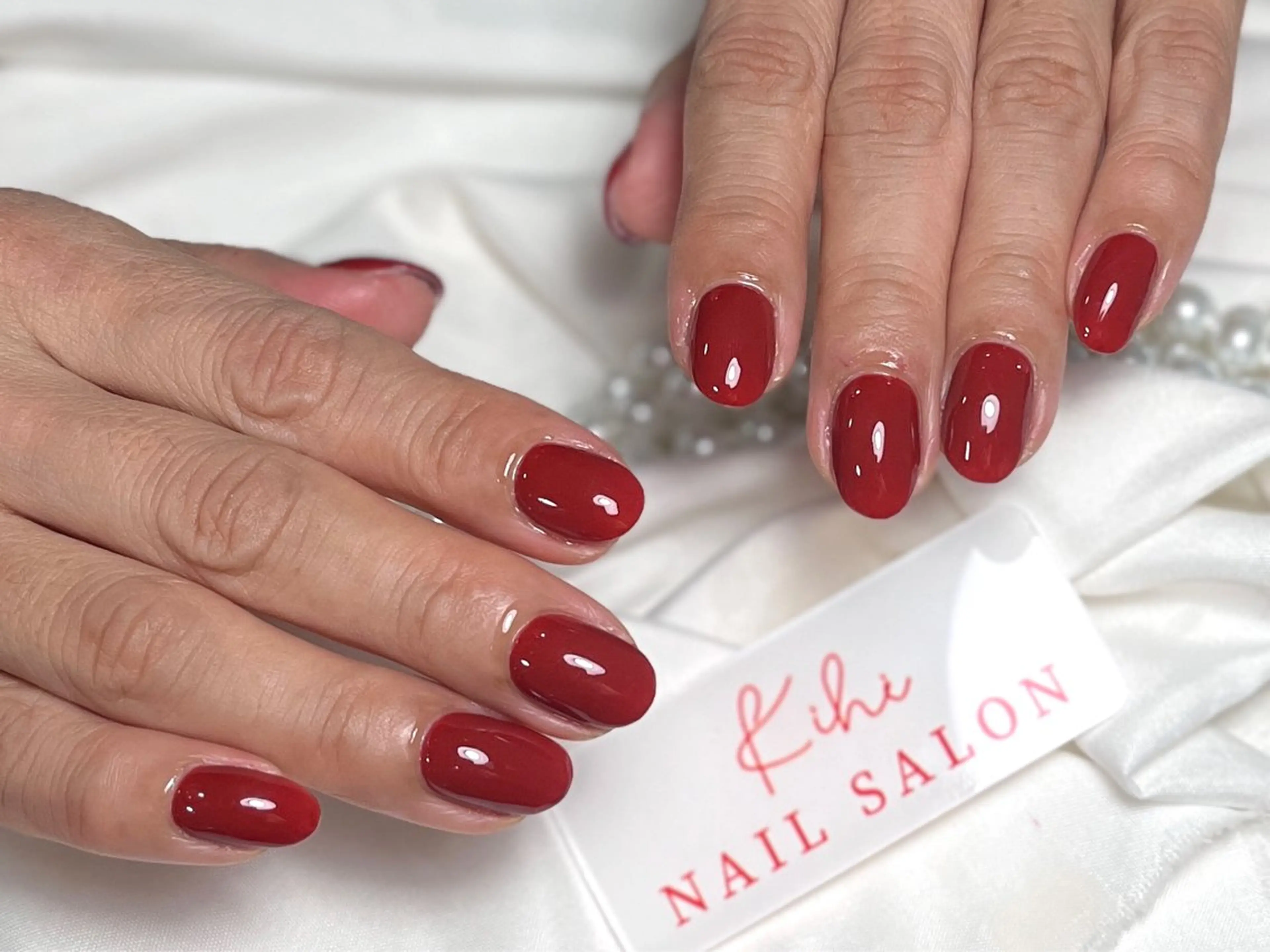 ネイル ハンドネイル ユリ🎀長さだし/ パラジェル/持ち込みのネイルデザイン