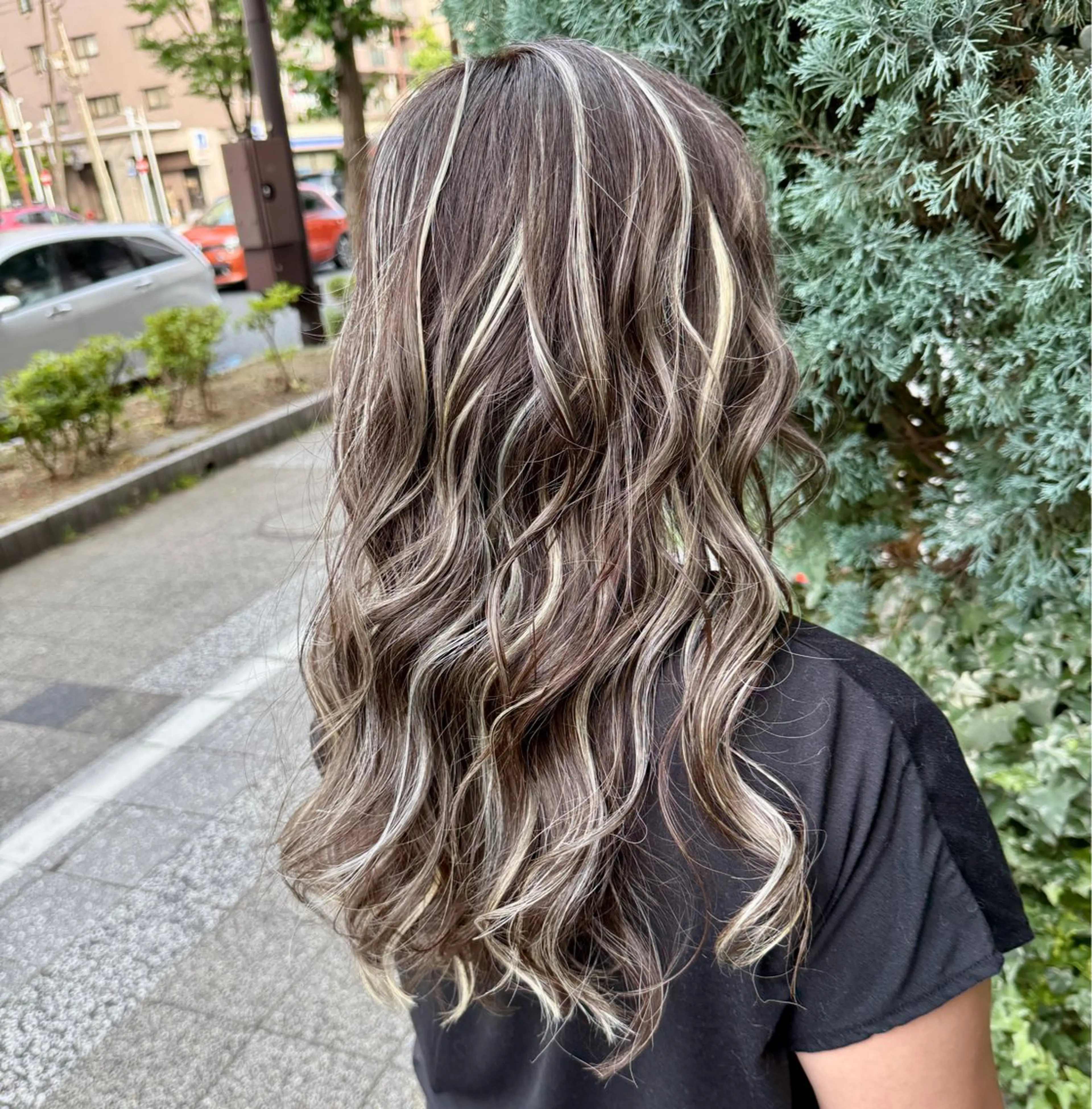 ロング カラー ハイライトカラー 3Dハイライト ハイライト ヘアカラー トリートメント Cure2所属・🌈白いハイライト 🌈 🐶ノザワ🐶のヘアスタイル