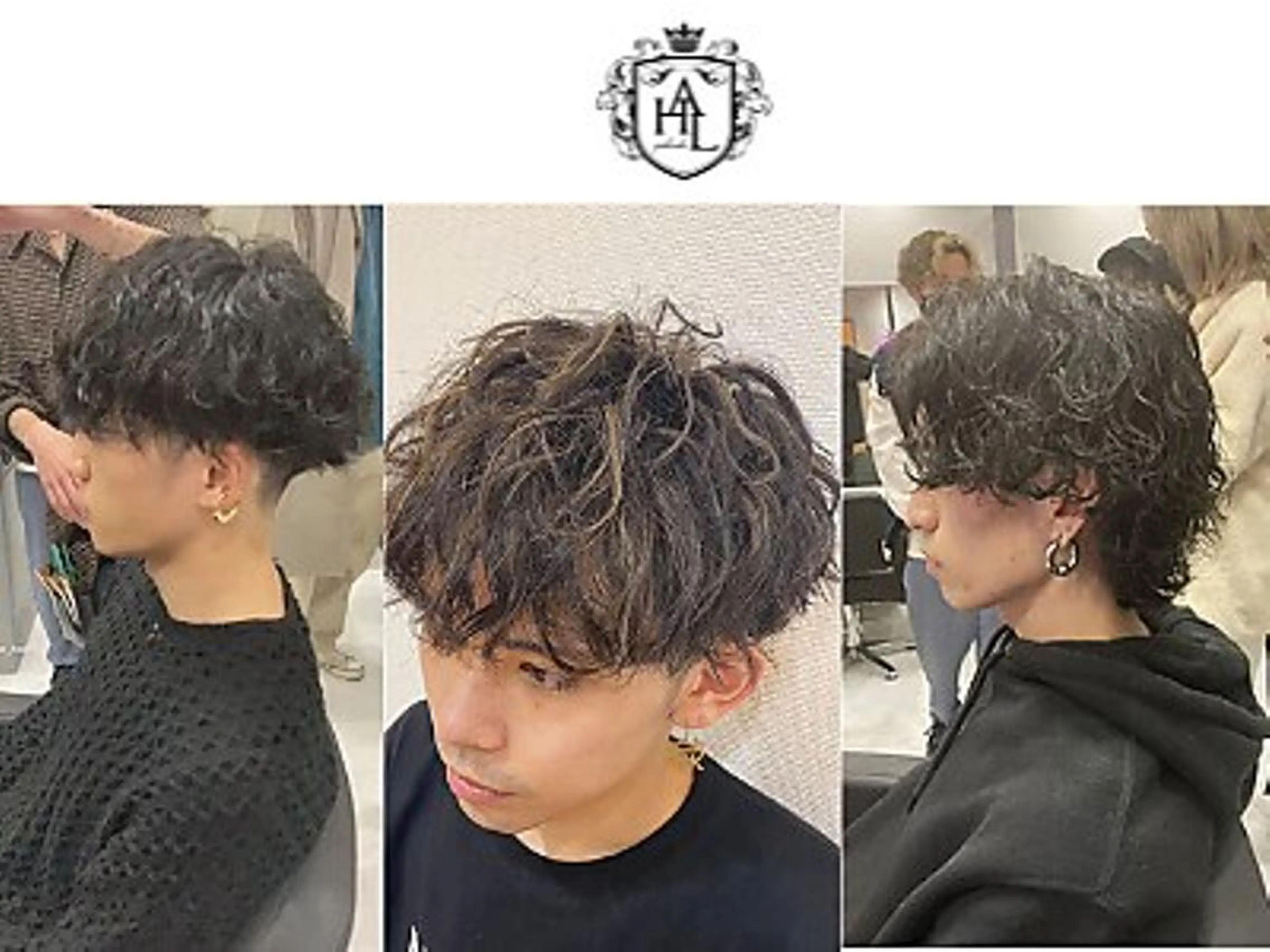 メンズ アイブロウ ショート メンズパーマ メンズツイストパーマ メンズアイブロウ ツイストパーマ men'sカットの 神様　Sky原宿のヘアスタイル