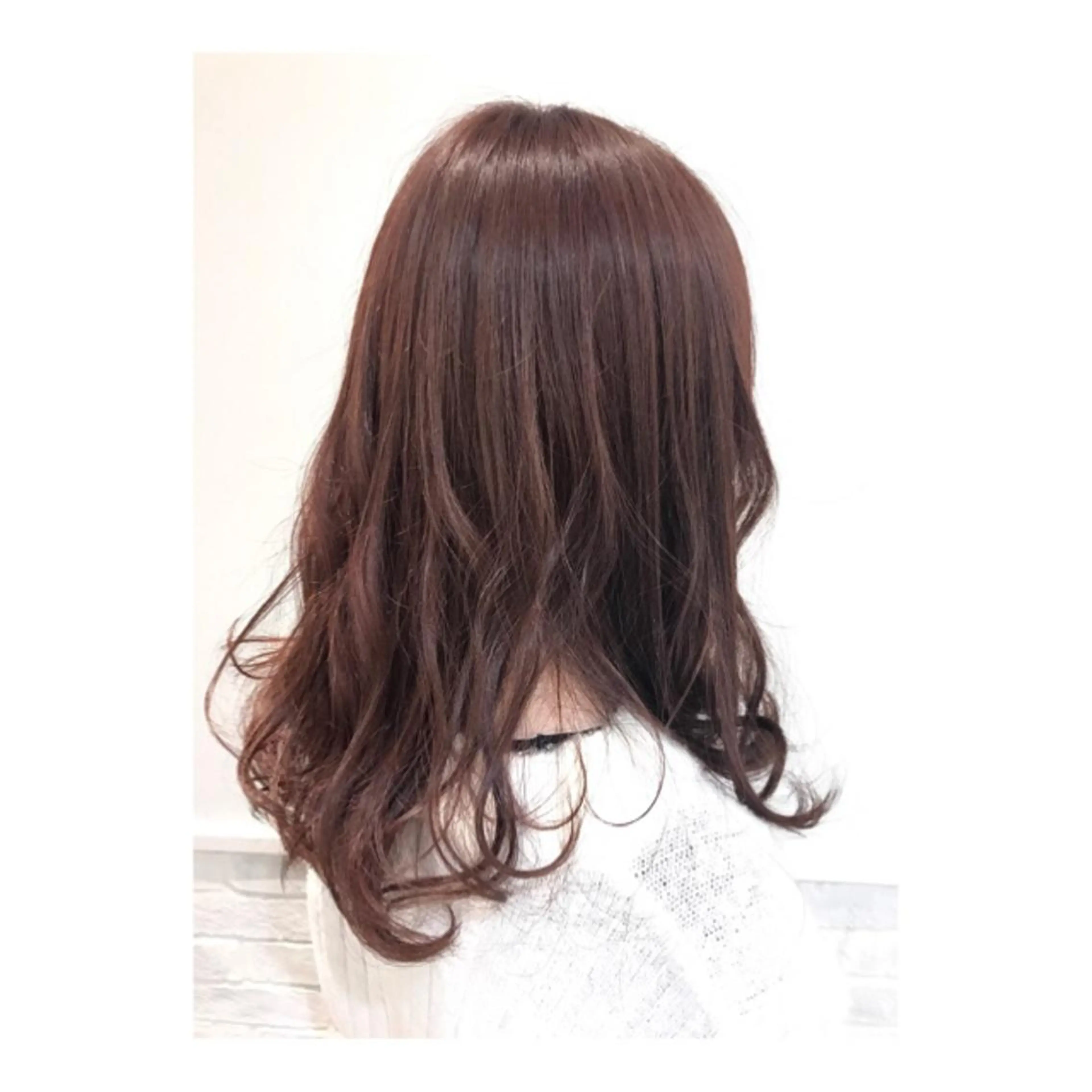 ショート ミディアム セミロング ロング カラー ベージュカラー ピンクカラー ピンクベージュ 若林 美由希のヘアスタイル
