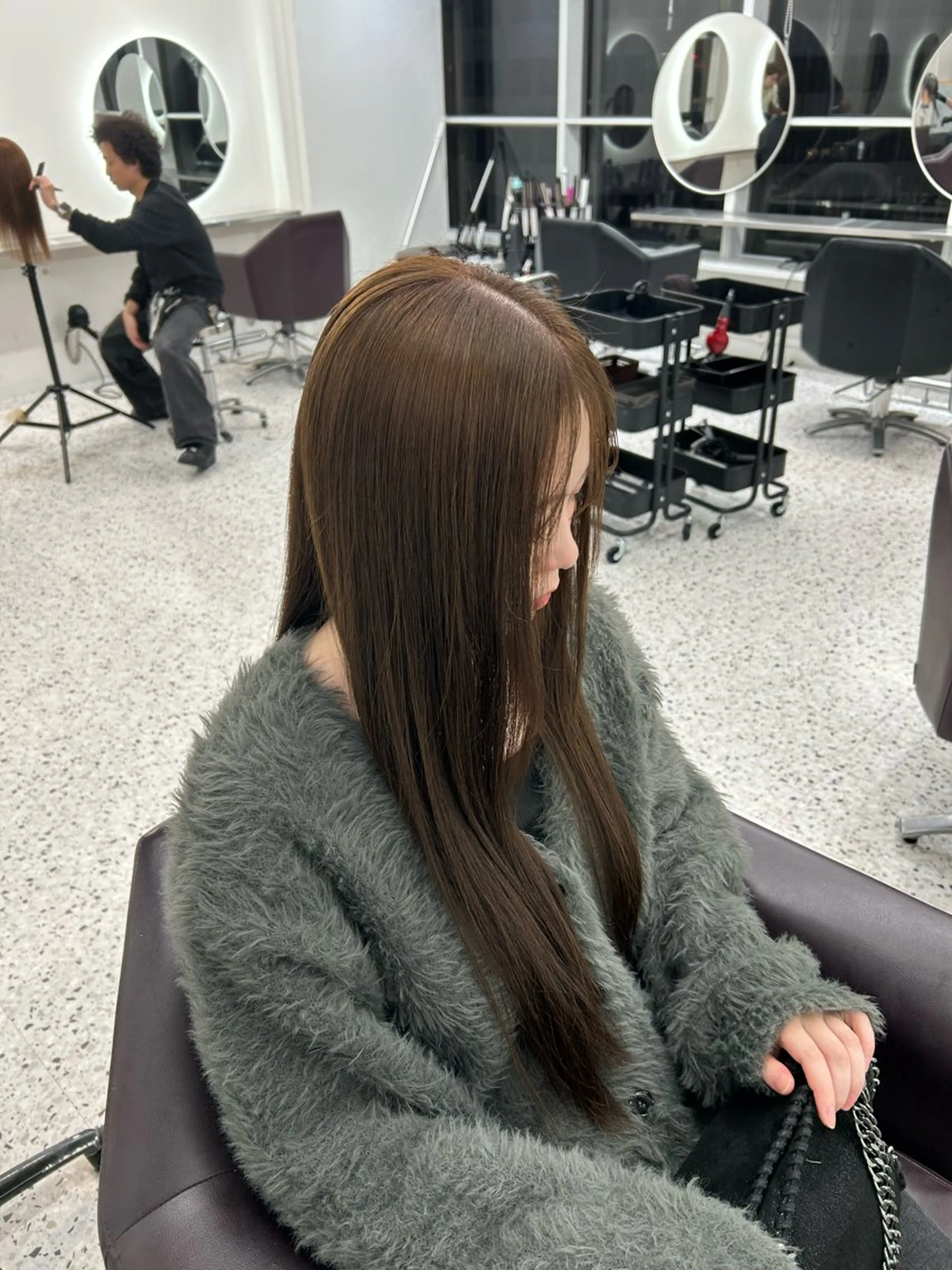 ロング カラー ヘアアレンジ ベージュカラー ヘーゼル ヘアカラー トリートメント ヘッドスパ ヘアセット 🫧透明感／艶カラー 🫧Ryuseiのヘアスタイル