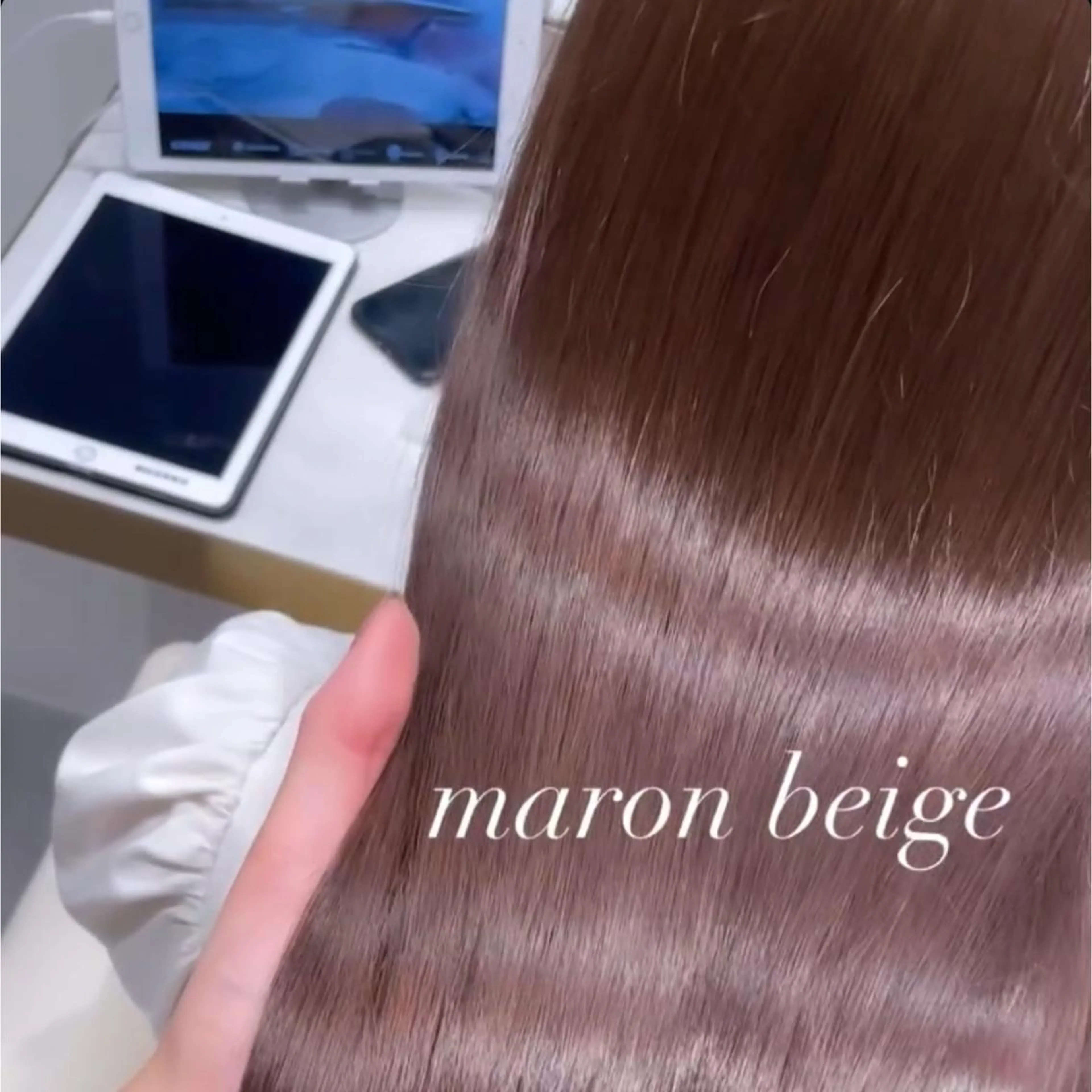 セミロング ヘアカラー トリートメント MAEUL所属・🍑韓国風レイヤー 🍑莉子のヘアスタイル