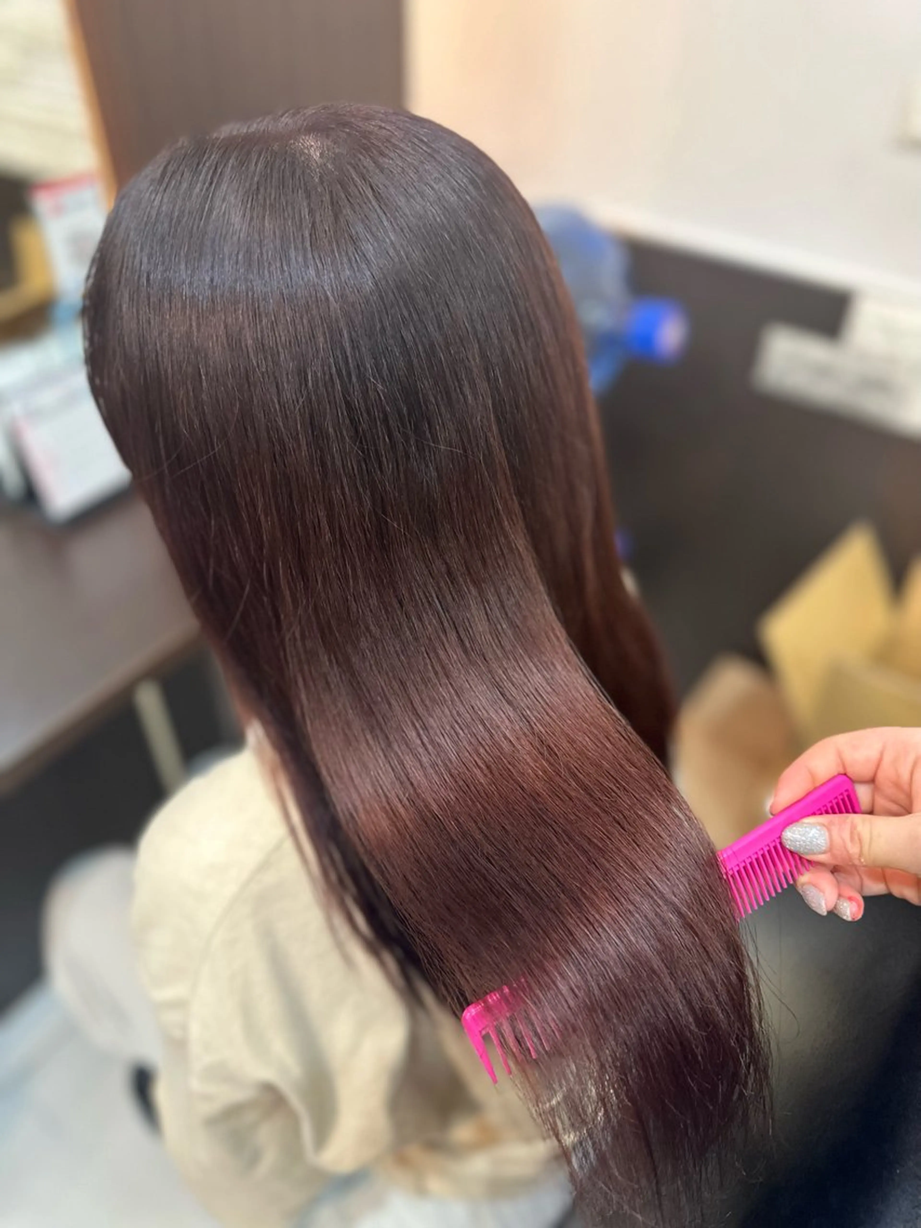 セミロング カラー ヘアカラー トリートメント Riko 🎀🍪のヘアスタイル