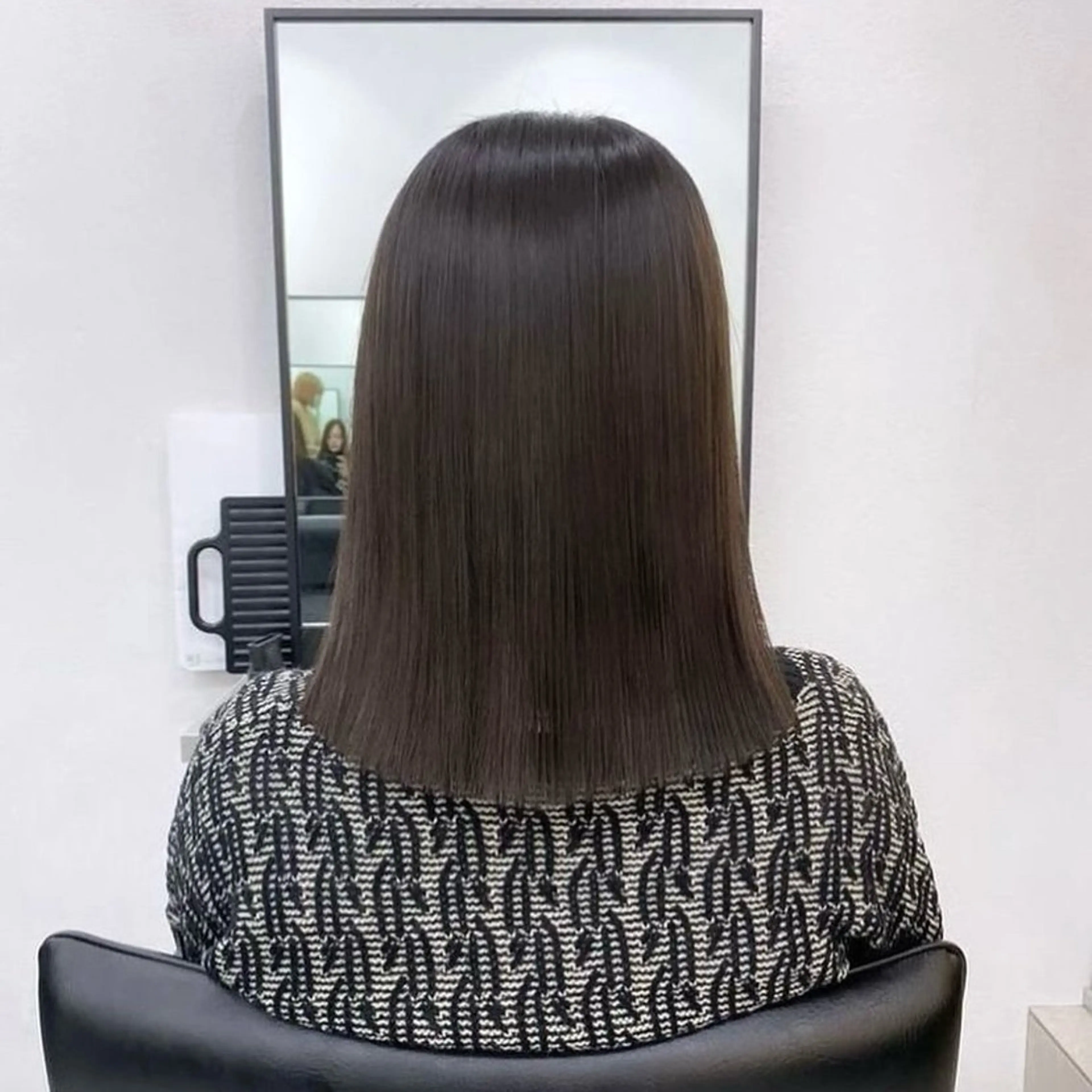 ミディアム カラー アッシュ ベージュカラー 黒髪 ブルーカラー ブルーブラック カット ヘアカラー トリートメント 透明感/韓国風 🤍moeka🤍のヘアスタイル