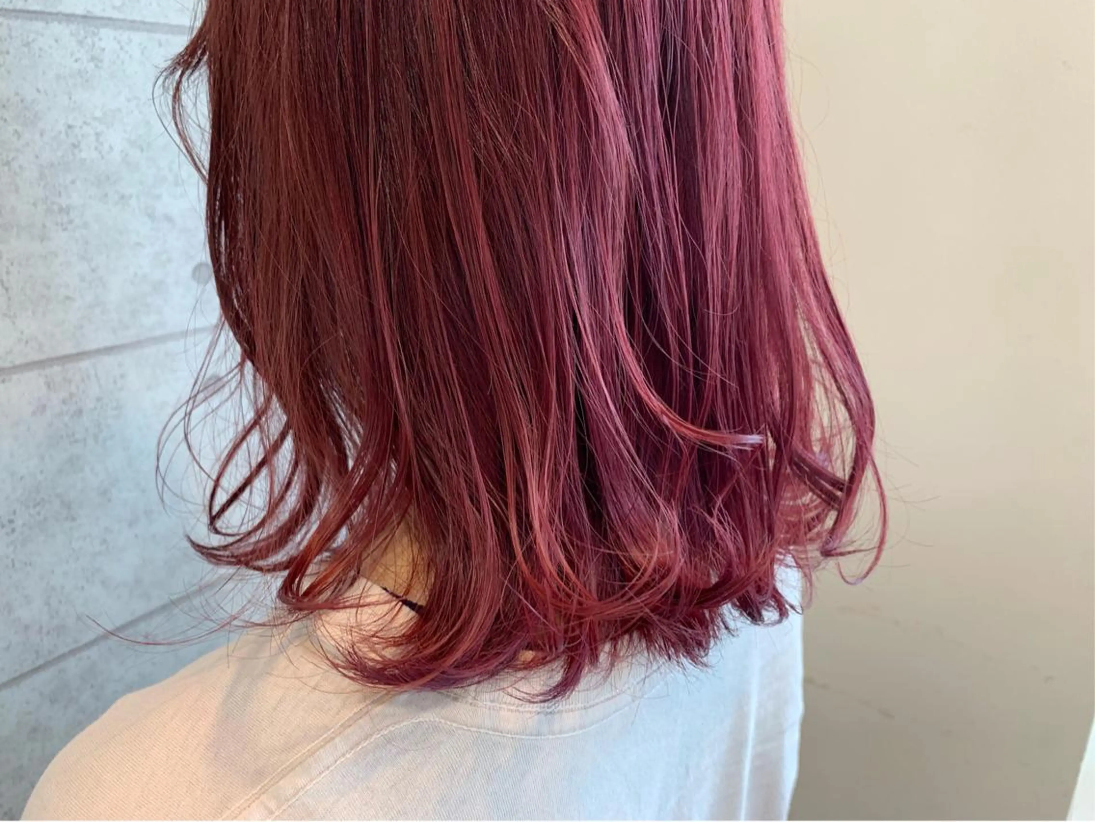 ミディアム カラー ヘアアレンジ ピンクカラー 🌿‬ ܸAir 透明感🌱西村知佳のヘアスタイル