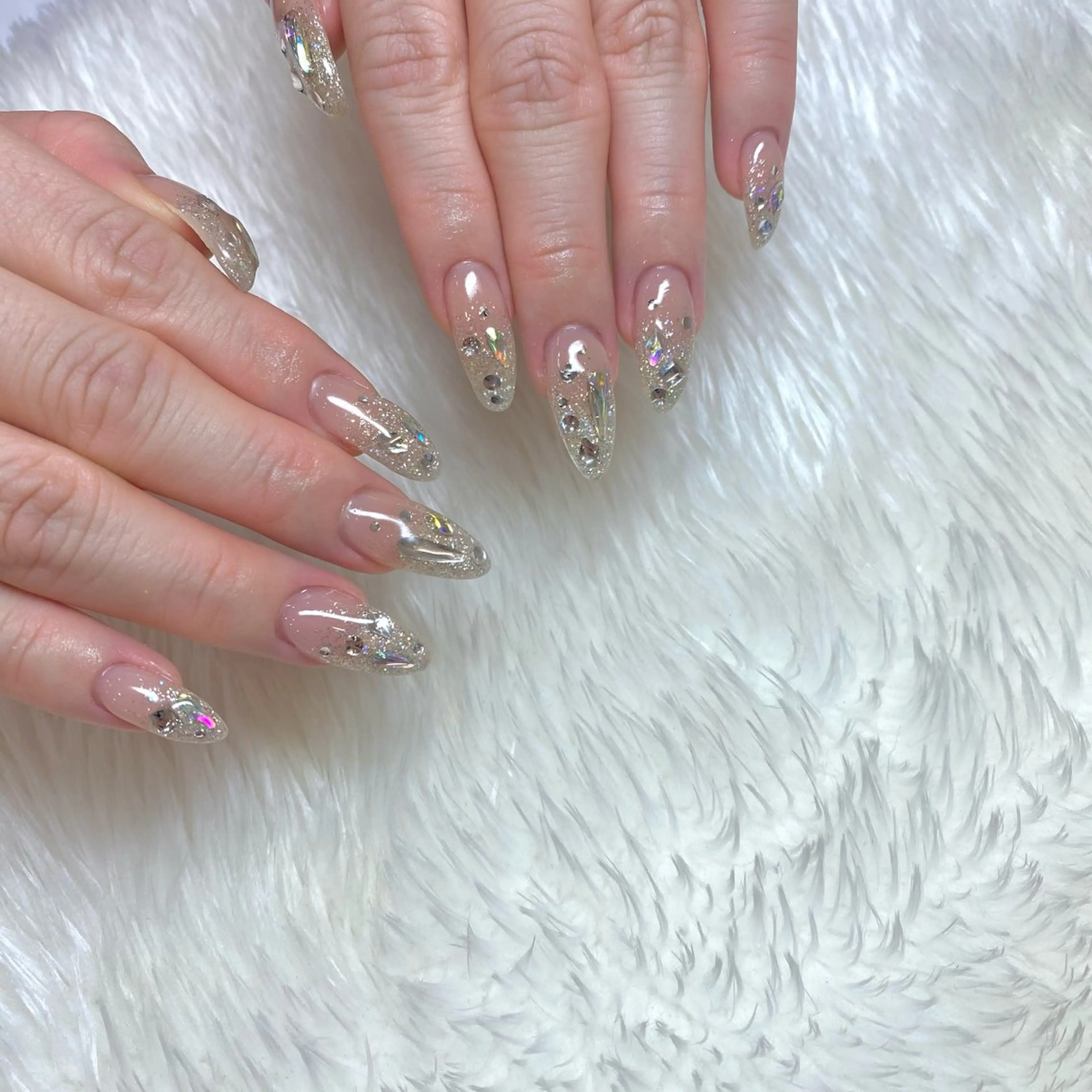 ネイル ジェルネイル グラデーション キラキラネイル ラメ(グリッター) 持ち込み Nailsalon Merci所属・Merci momoのネイルデザイン