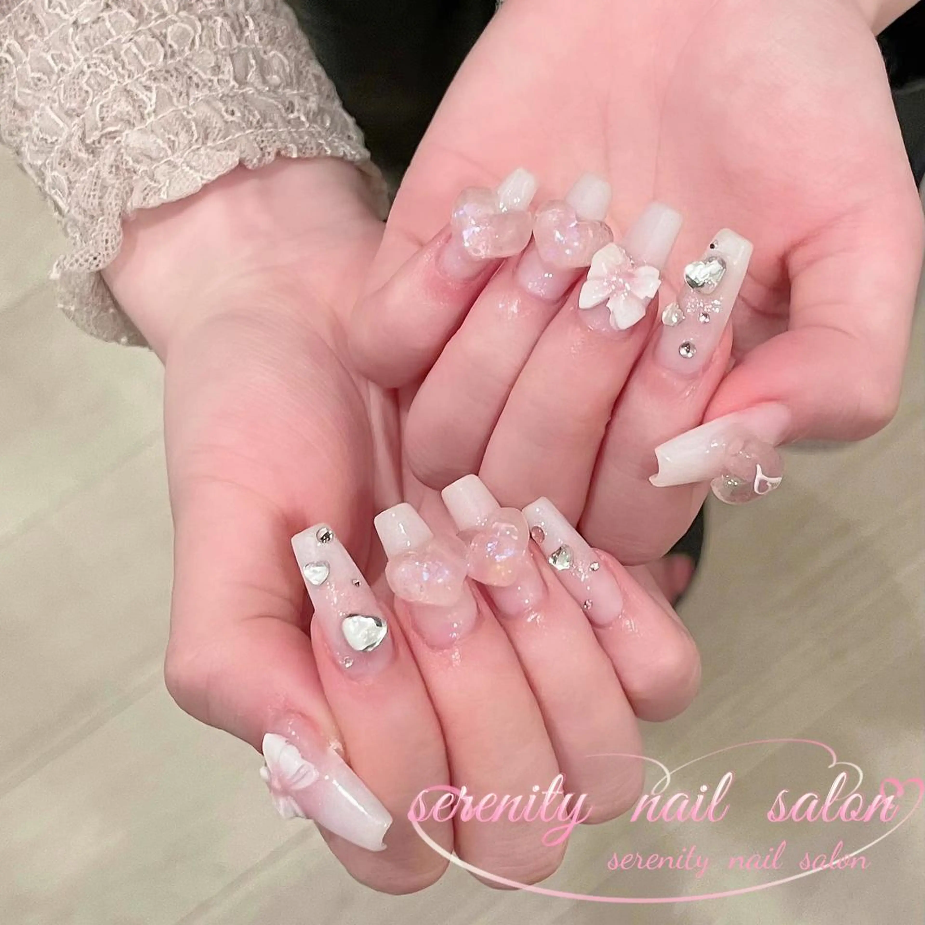 ネイル ハンドネイル ハンドケア ✨Serenity ワンホンネイルのネイルデザイン