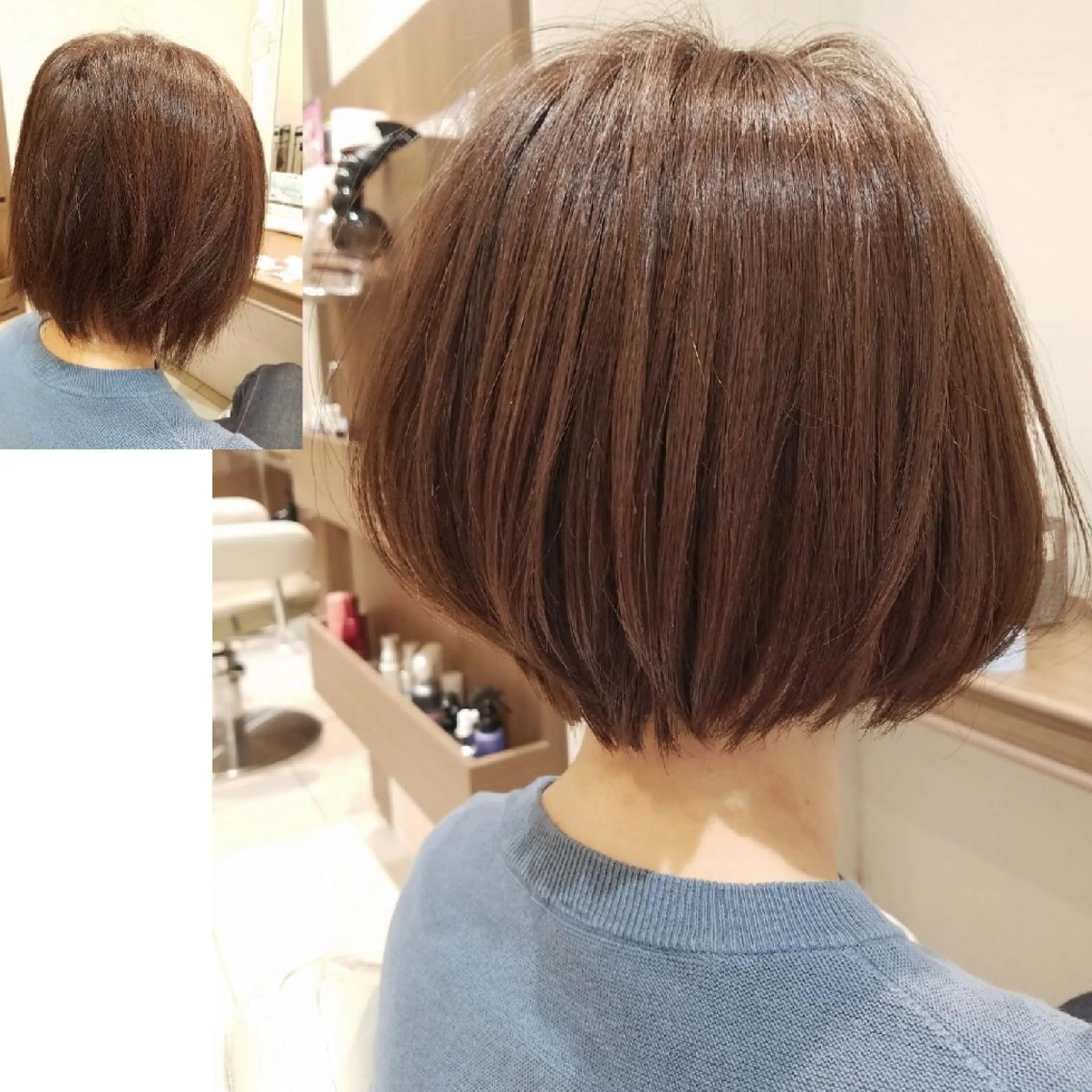 ショート ショートヘア 縮毛矯正 カット 縮毛矯正 村岡【店長】 【骨格矯正ショート】のヘアスタイル