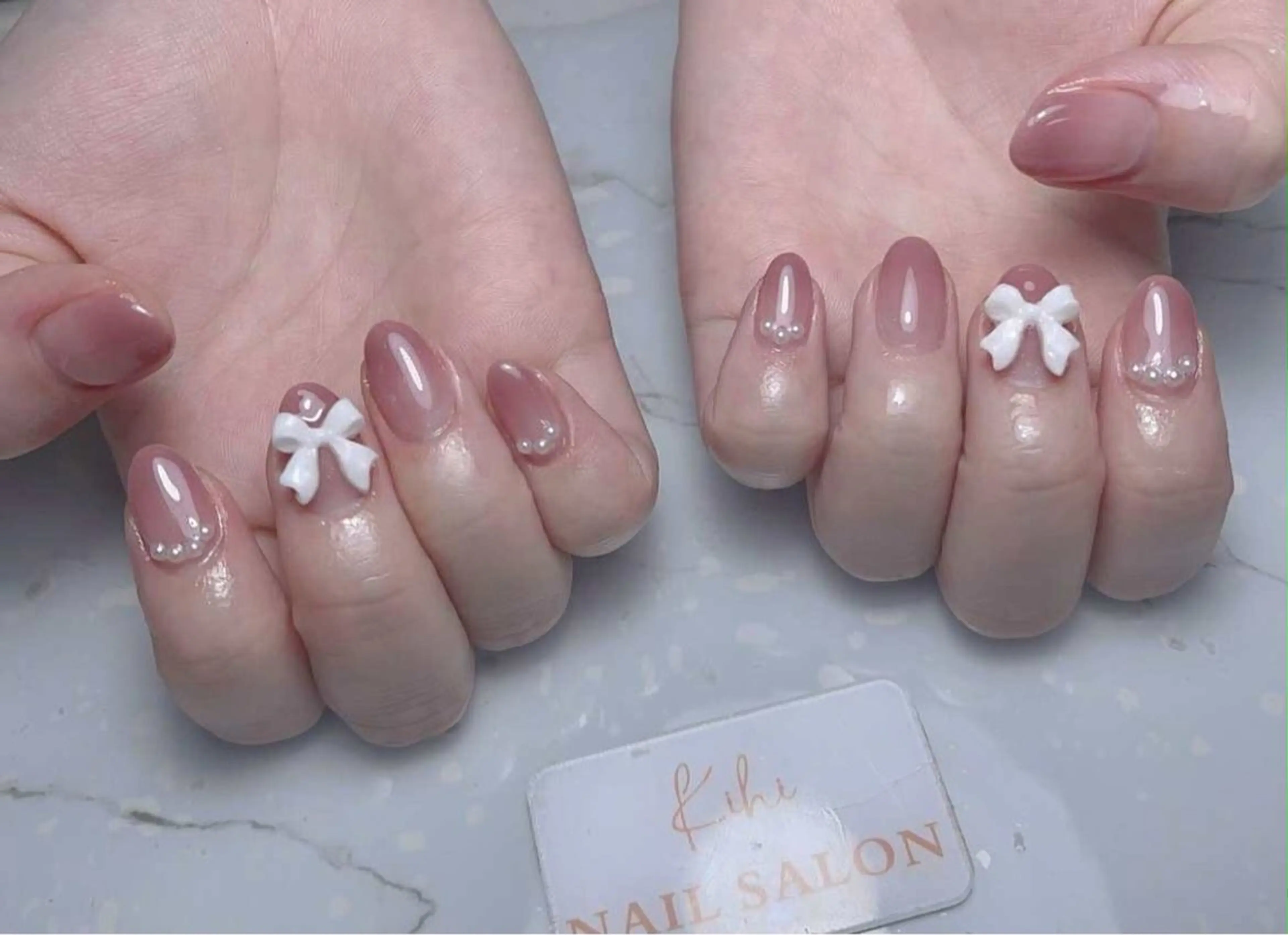 ネイル アートネイル フレンチネイル ジェルネイル グラデーション 韓国ネイル Nail Salon ワンダフルのネイルデザイン