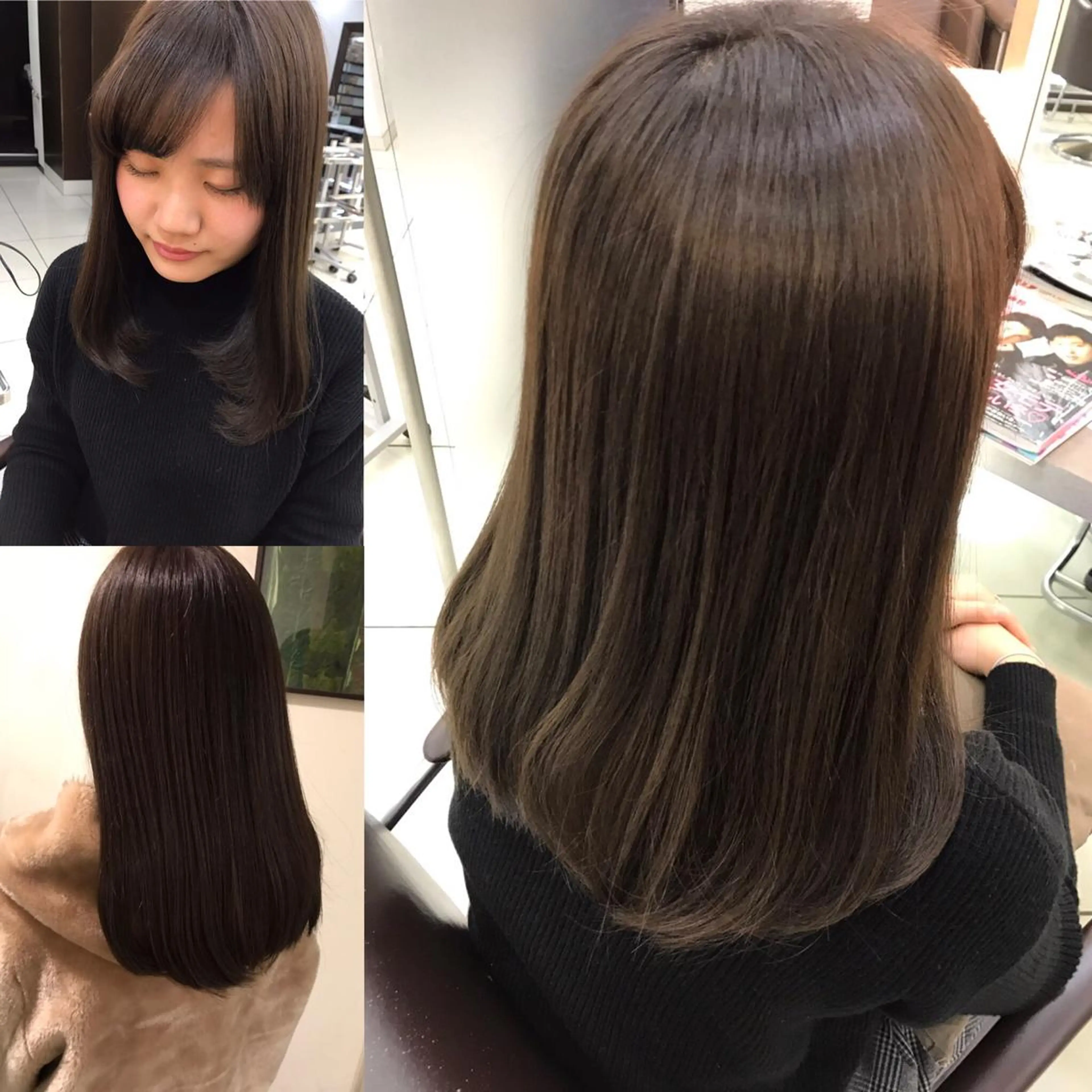 セミロング ママ美容師まつげ 🤍まき🤍のヘアスタイル