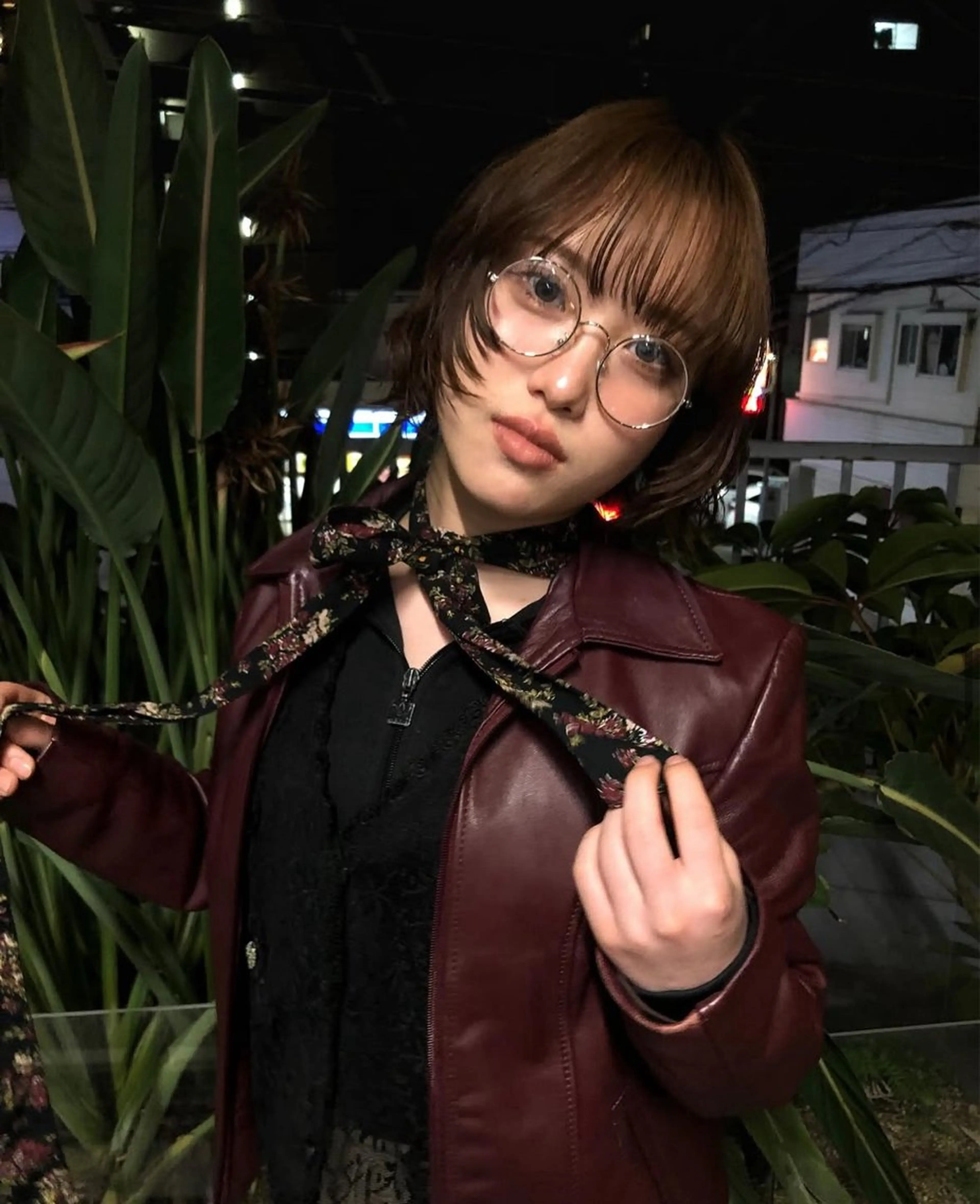 【平日50%offクーポン🪽ボブカット＋カラー】ぱつっとライン感のあるbob🏳️‍⚧️/艶カラー/暖色カラーの写真