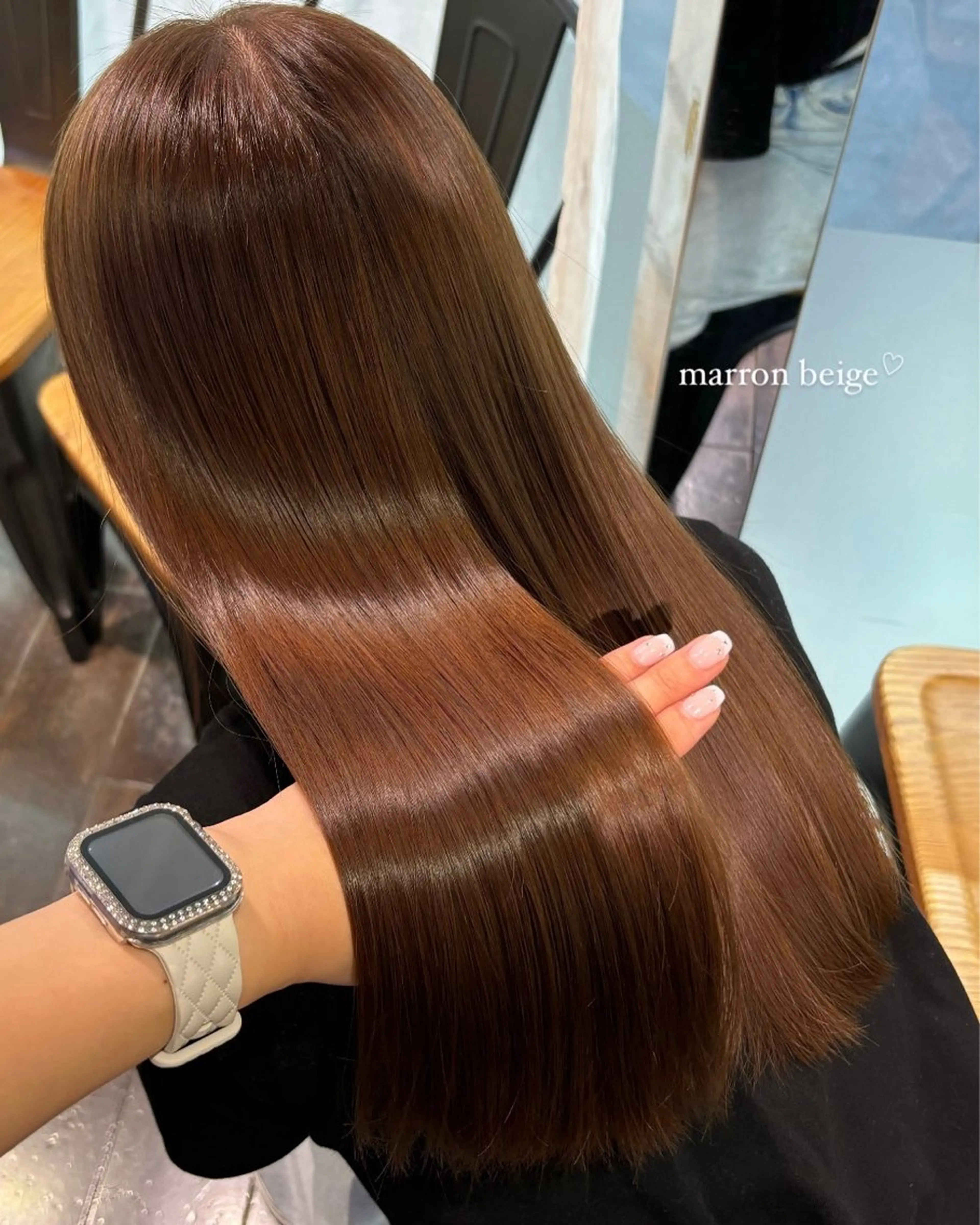 カラー ベージュカラー 黒髪 ブリーチ ブルーカラー ブルーブラック ヘアカラー ZESTbis/ Kanami🪐💕のマツエク・マツパデザイン