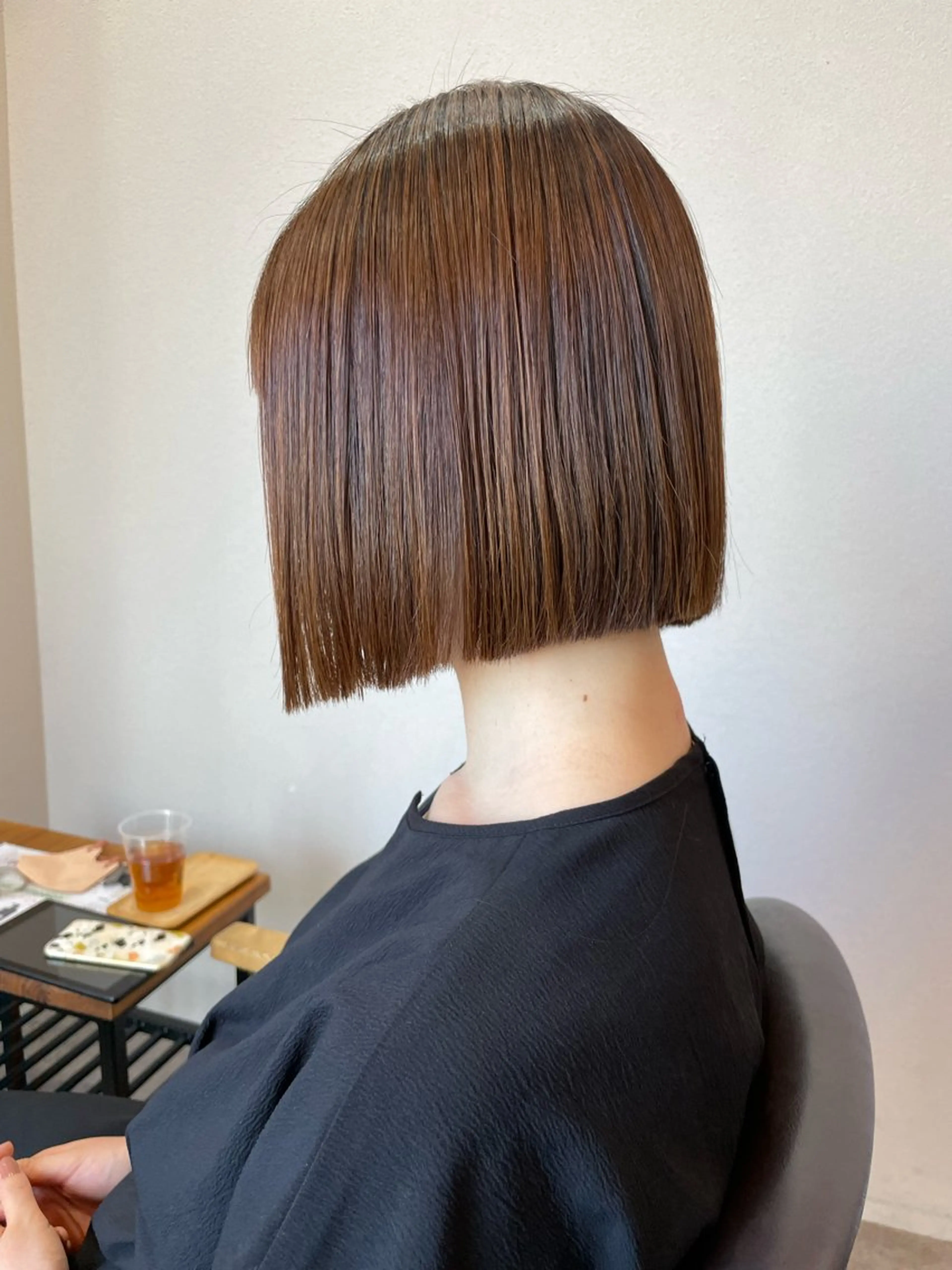 ショート カット 縮毛矯正 ボブ/髪質改善/ soiナカジママドリのヘアスタイル