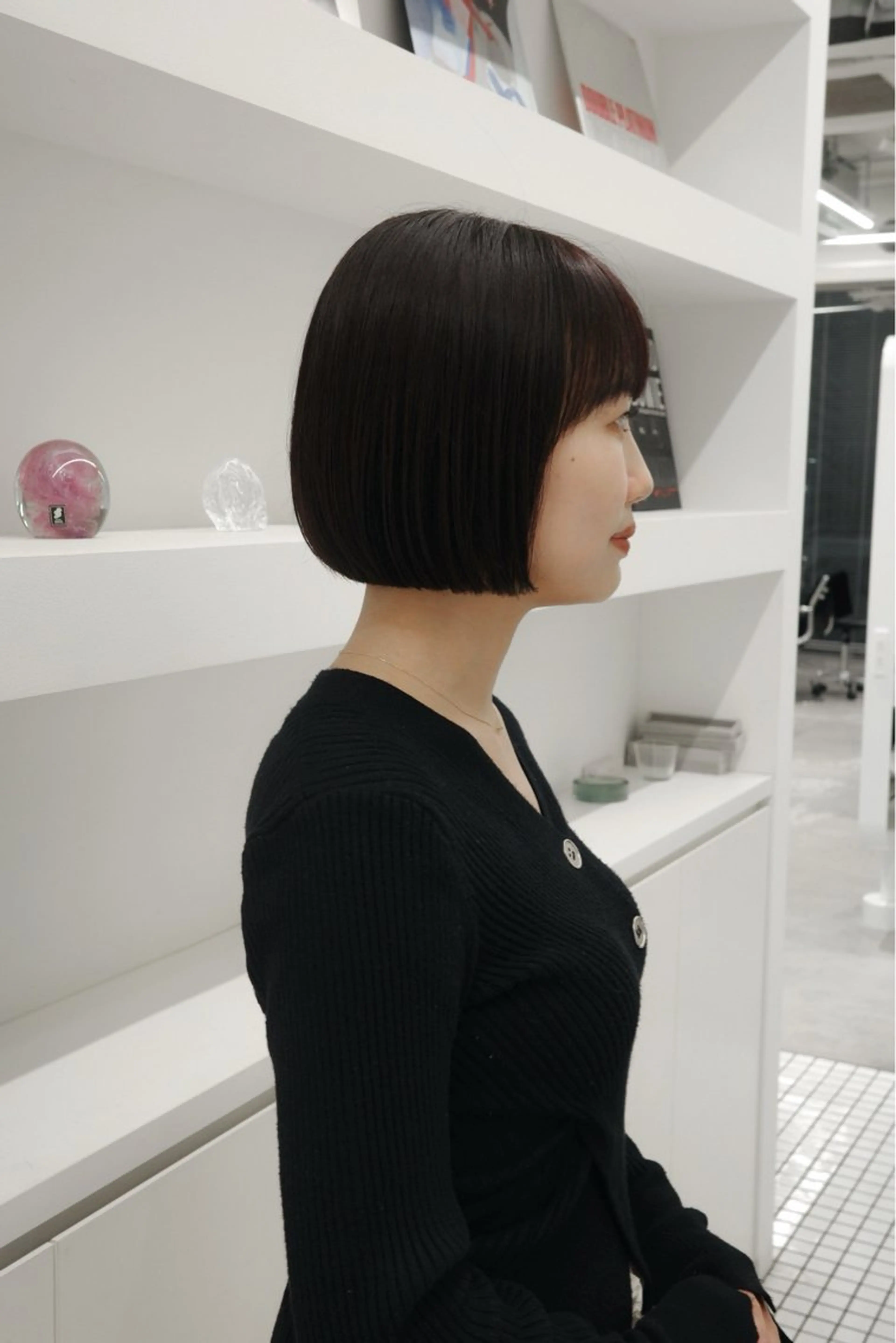 ショート カラー ボブ カット ヘアカラー 🌱ぱつっと/ボブ 🌱のヘアスタイル