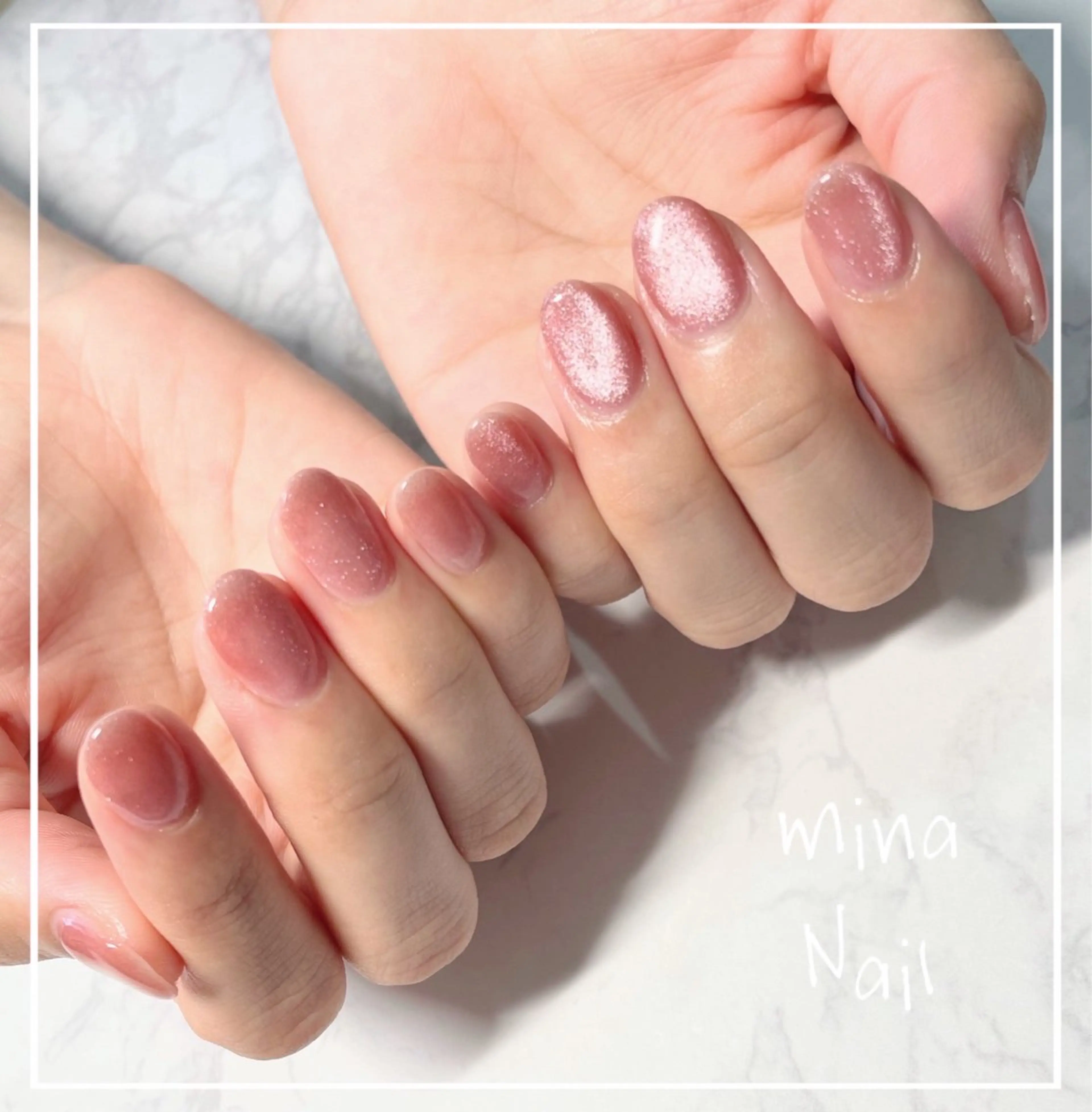 ネイル 氷ネイル・うるうるネイル マグネットネイル mina Nailのネイルデザイン
